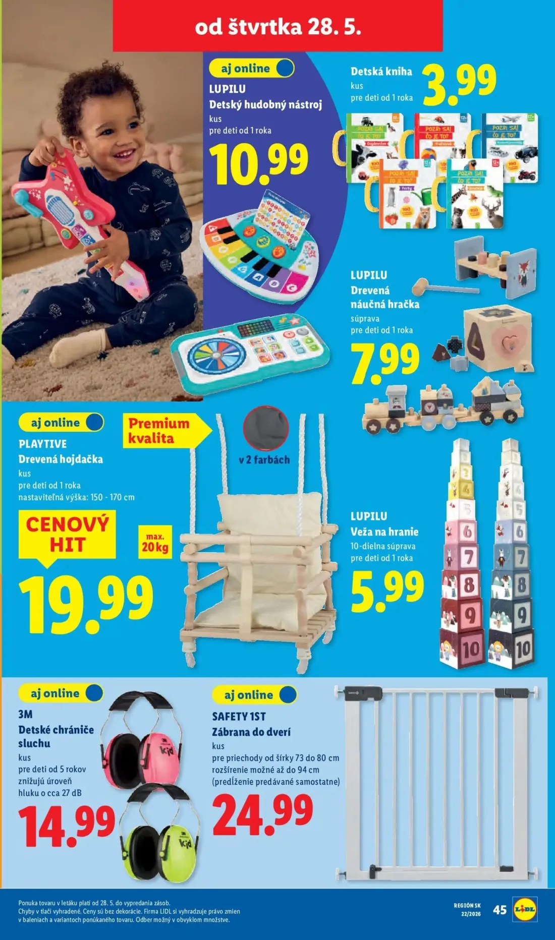 Lidl leták, strana 98 z 109 — Detský hudobný nástroj, Detská kniha, Drevená náučná hračka