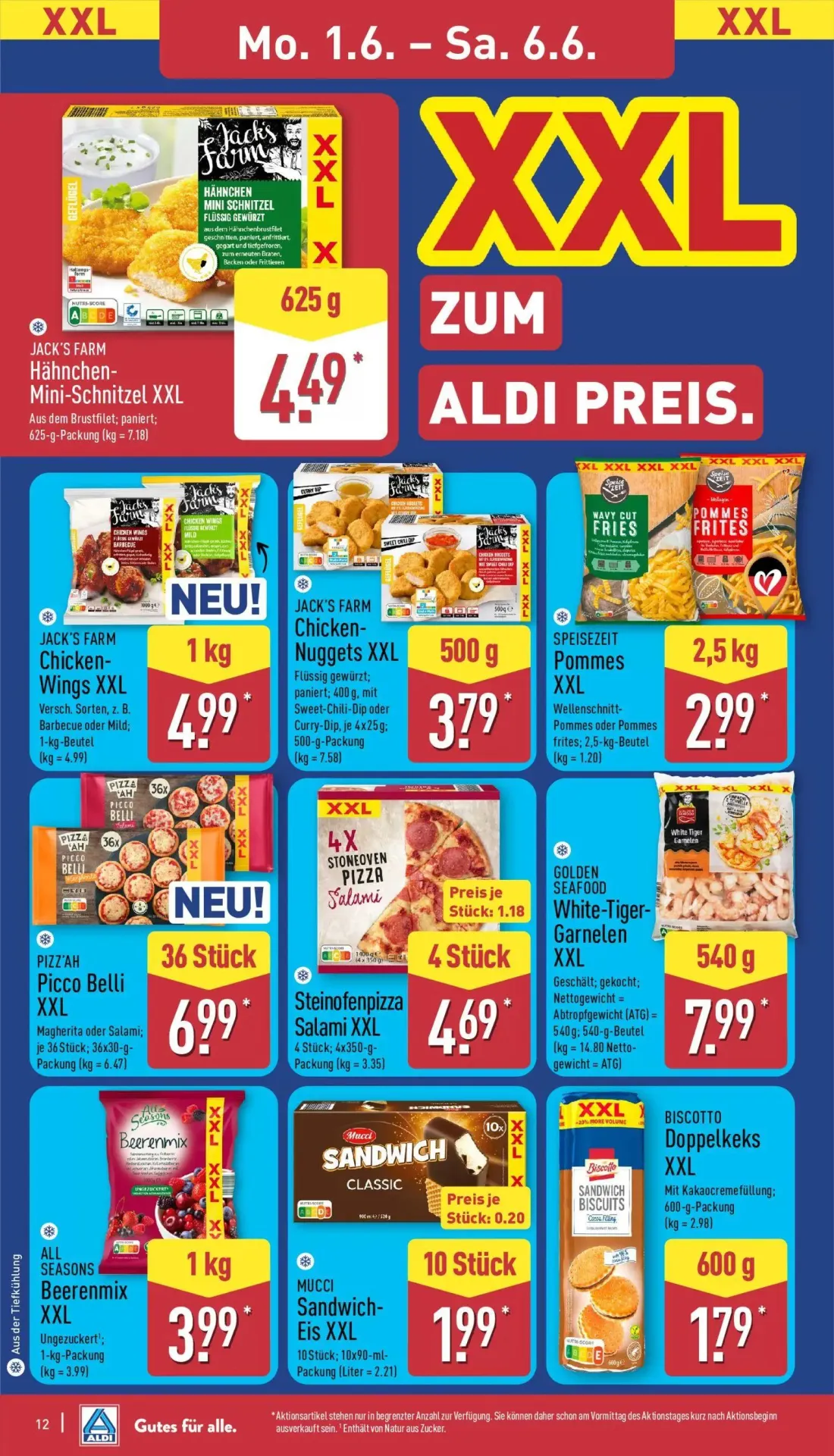Aldi Nord Prospekt, Seite 12 von 37 — Sandwich-Eis XXL