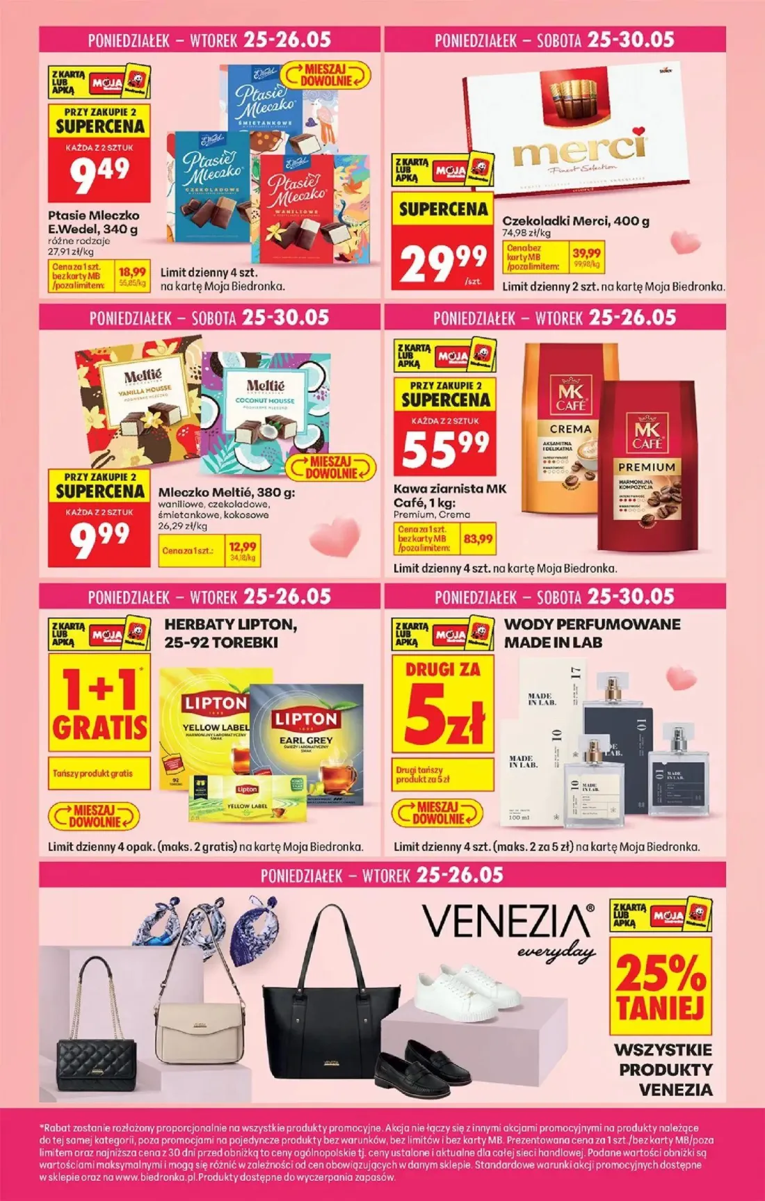 Biedronka gazetka, strona 2 z 2 — Kawa ziarnista MK Café, Ptasie Mleczko E.Wedel, Mleczko Meltié