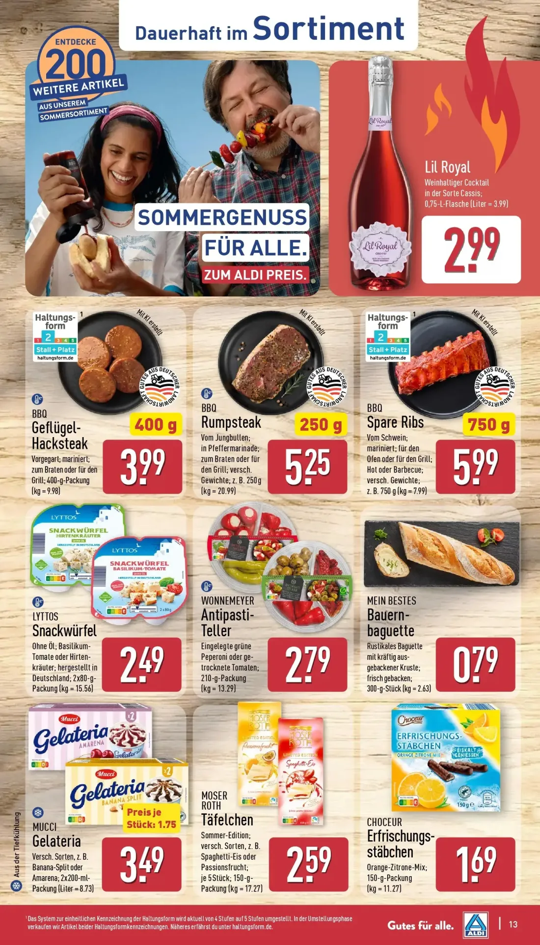 Aldi Nord Prospekt, Seite 13 von 42 — BBQ Rumpsteak, BBQ Spare Ribs