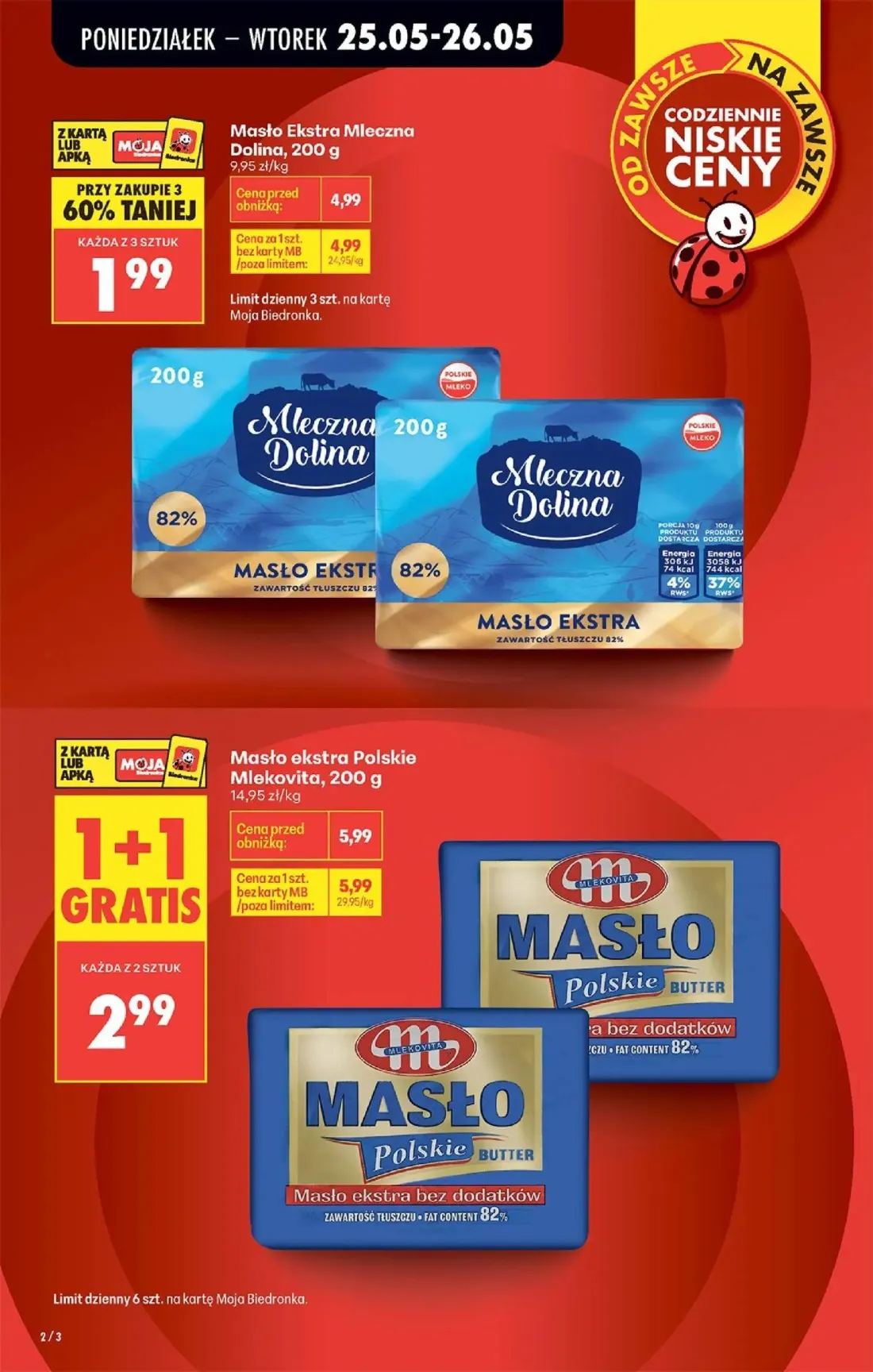 Biedronka gazetka, strona 2 z 92 — Masło Ekstra Mleczna Dolina