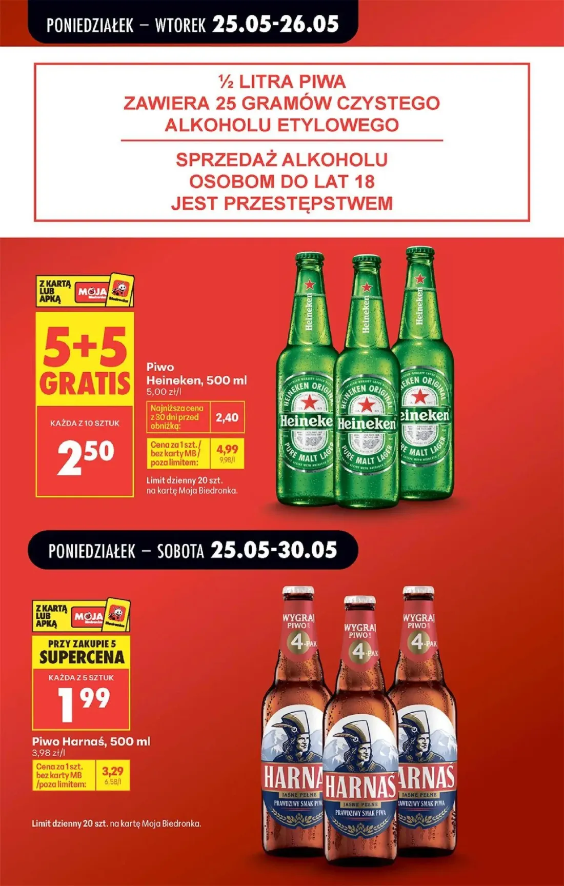Biedronka gazetka, strona 11 z 92 — Piwo Heineken, Piwo Harnaś