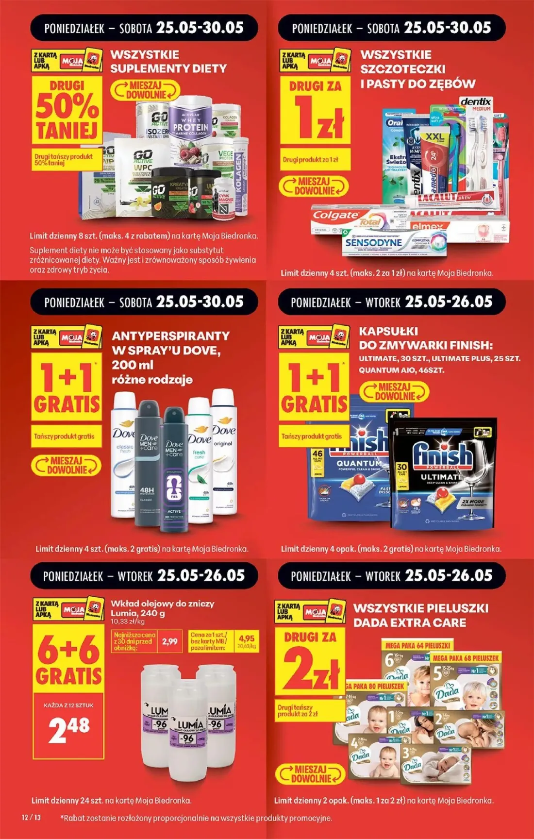 Biedronka gazetka, strona 12 z 92 — Wkład olejowy do zniczy Lumia, WSZYSTKIE PIELUSZKI DADA EXTRA CARE