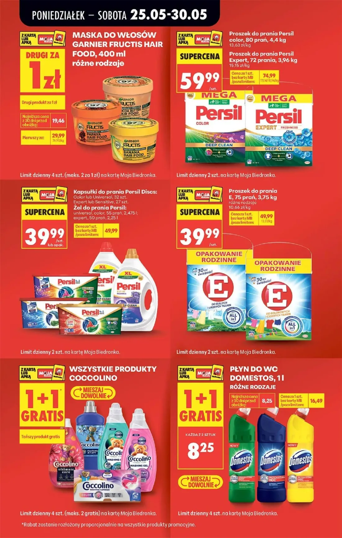 Biedronka gazetka, strona 13 z 92 — Proszek do prania Persil color, Kapsułki do prania Persil Discs:, Żel do prania Persil: