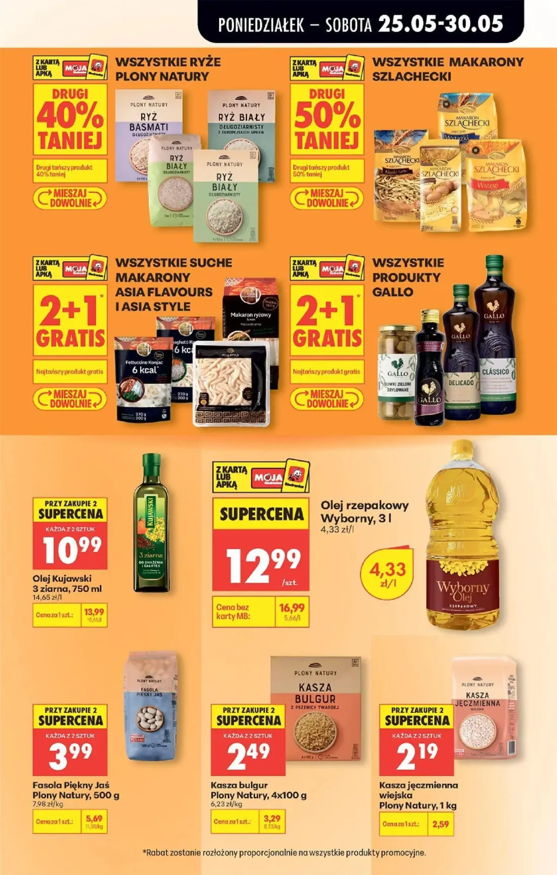 Biedronka gazetka, strona 45 z 92 — Olej rzepakowy Wyborny, Olej Kujawski 3 ziarna, Fasola Piękny Jaś Plony Natury