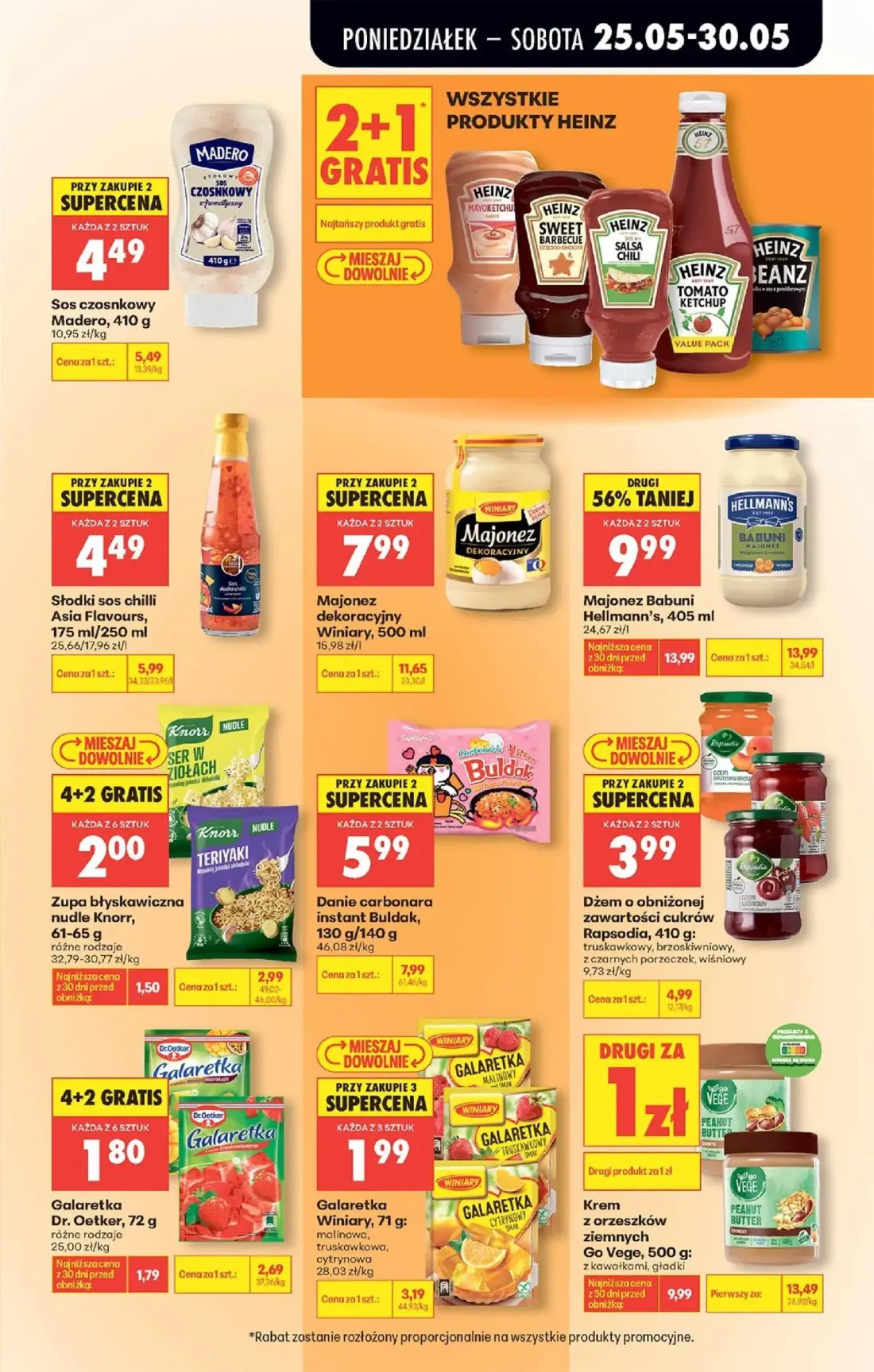 Biedronka gazetka, strona 47 z 92 — Majonez Babuni Hellmann's, Majonez dekoracyjny Winiary, Krem z orzeszków ziemnych Go Vege