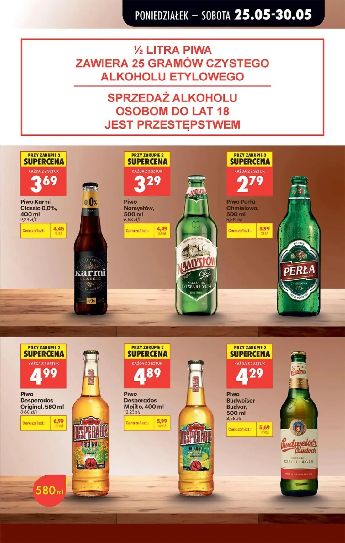 Biedronka gazetka, strona 55 z 92 — Piwo Desperados Original, Piwo Budweiser Budvar, Piwo Namysłów