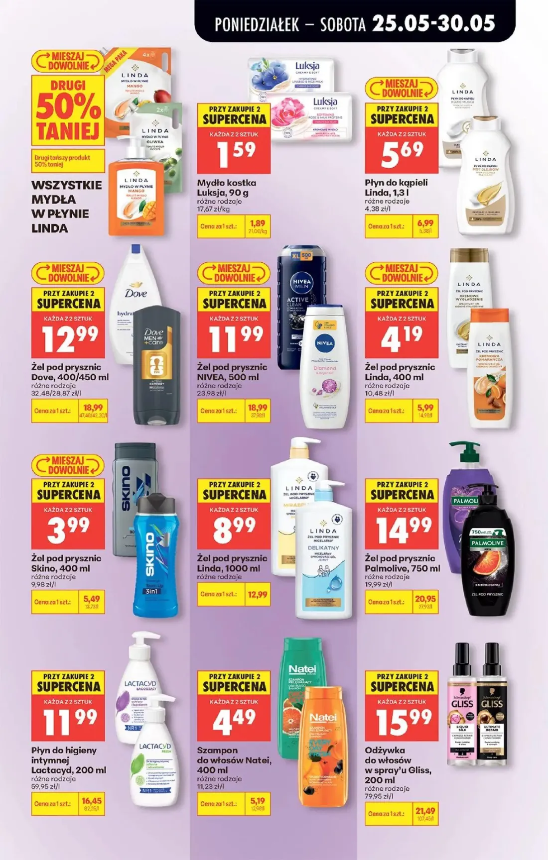 Biedronka gazetka, strona 57 z 92 — Żel pod prysznic NIVEA, 500 ml, Żel pod prysznic Dove, 400/450 ml, Żel pod prysznic Palm…