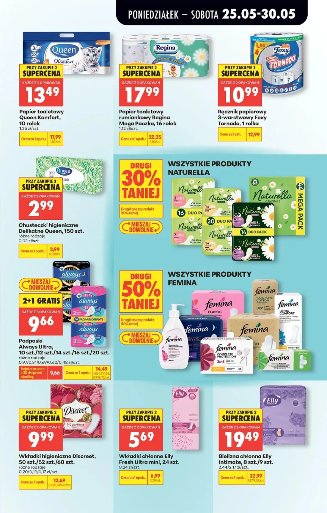Biedronka gazetka, strona 59 z 92 — Podpaski Always Ultra, Papier toaletowy Queen Komfort, Papier toaletowy rumiankowy Regin…