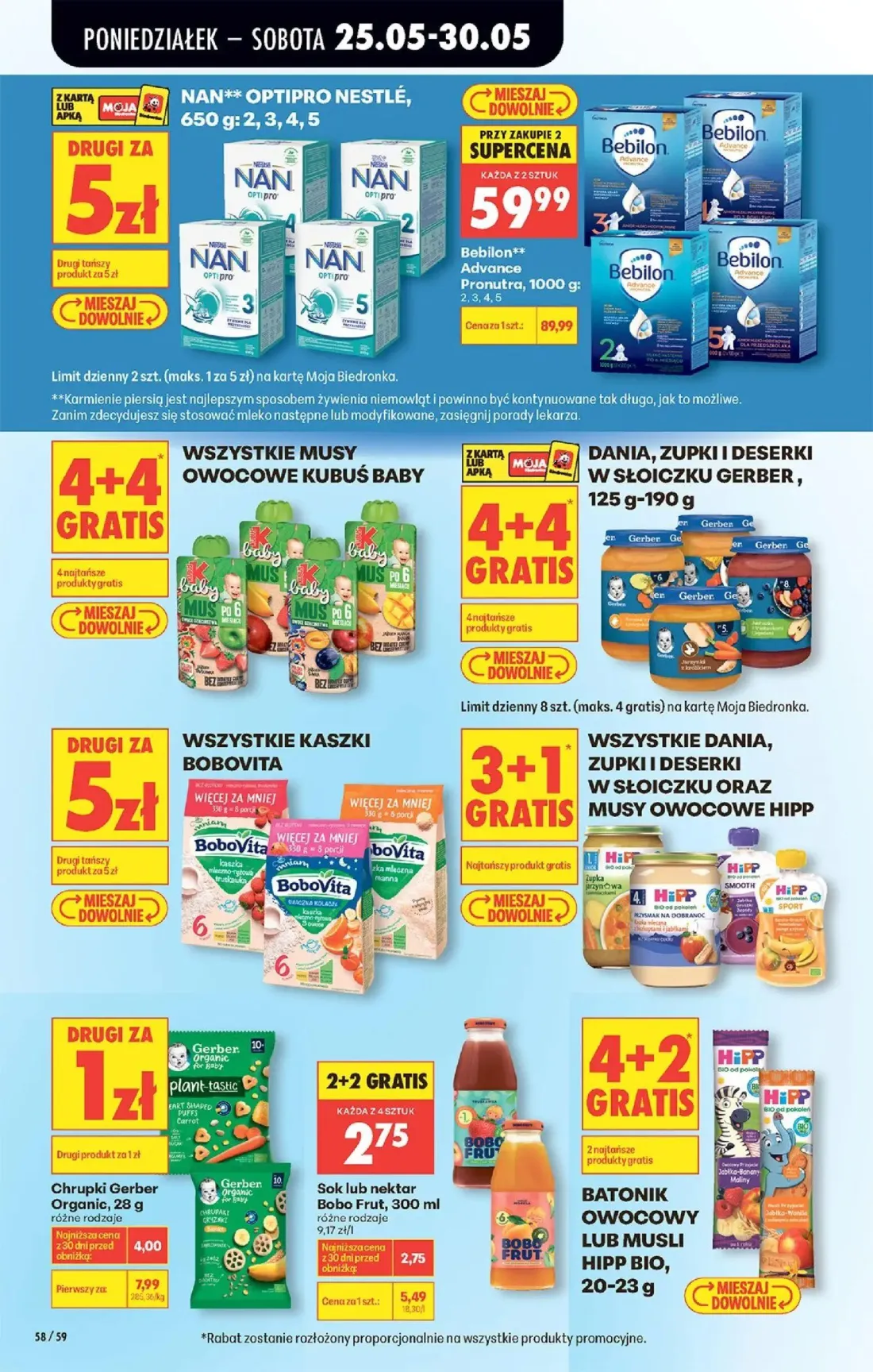 Biedronka gazetka, strona 60 z 92 — NAN OPTIPRO NESTLÉ, Bebilon Advance Pronutra, Sok lub nektar Bobo Frut