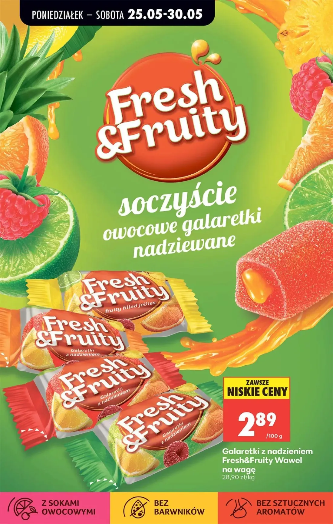 Biedronka gazetka, strona 70 z 92 — Galaretki z nadzieniem Fresh&Fruity Wawel