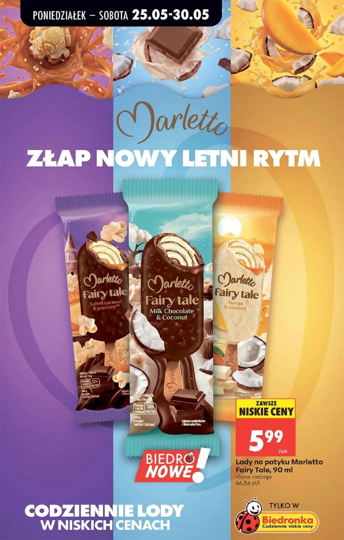 Biedronka gazetka, strona 87 z 92 — Lody na patyku Marletto Fairy Tale