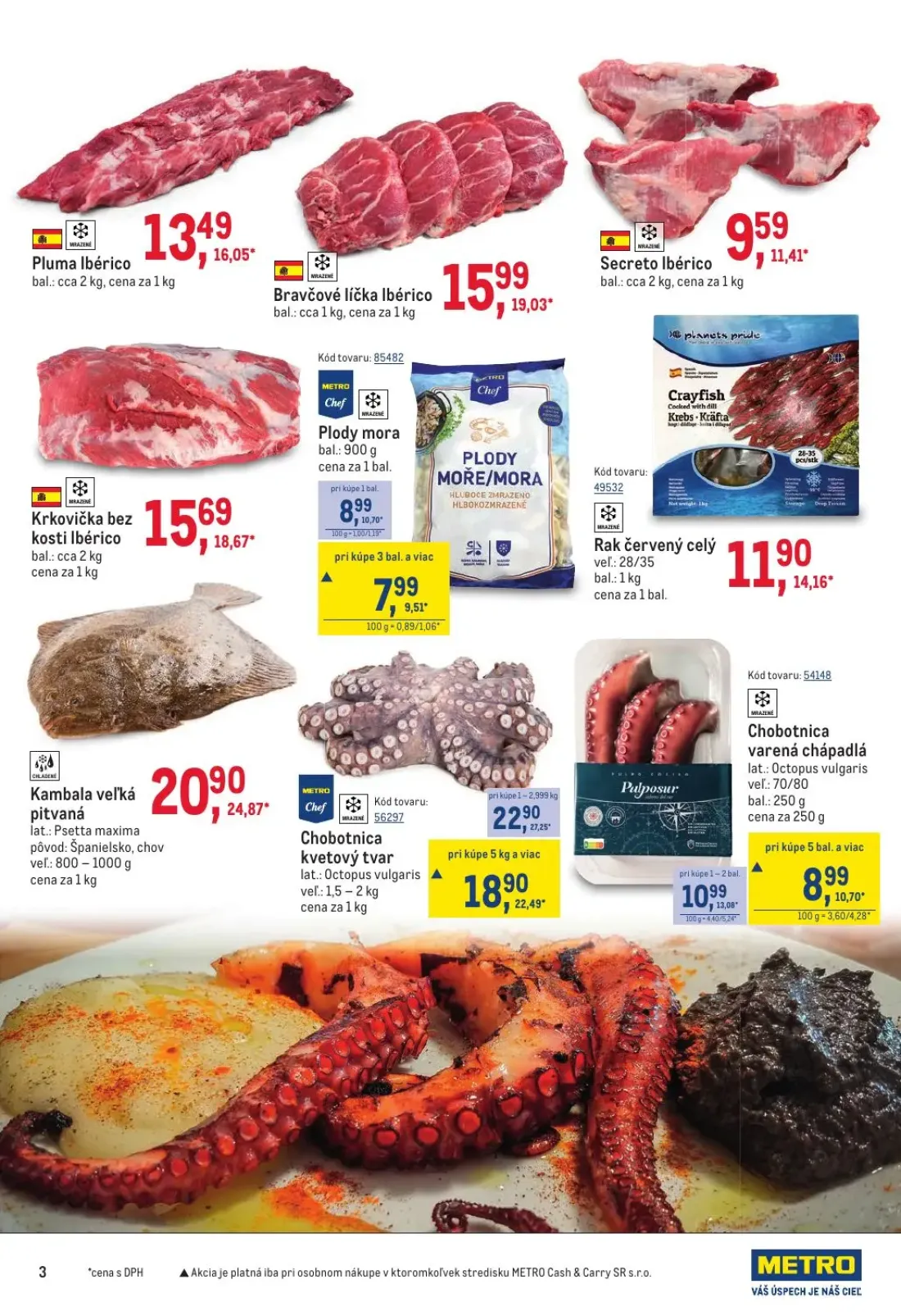 Metro leták, strana 3 z 40 — Pluma Ibérico, Bravčové líčka Ibérico, Secreto Ibérico