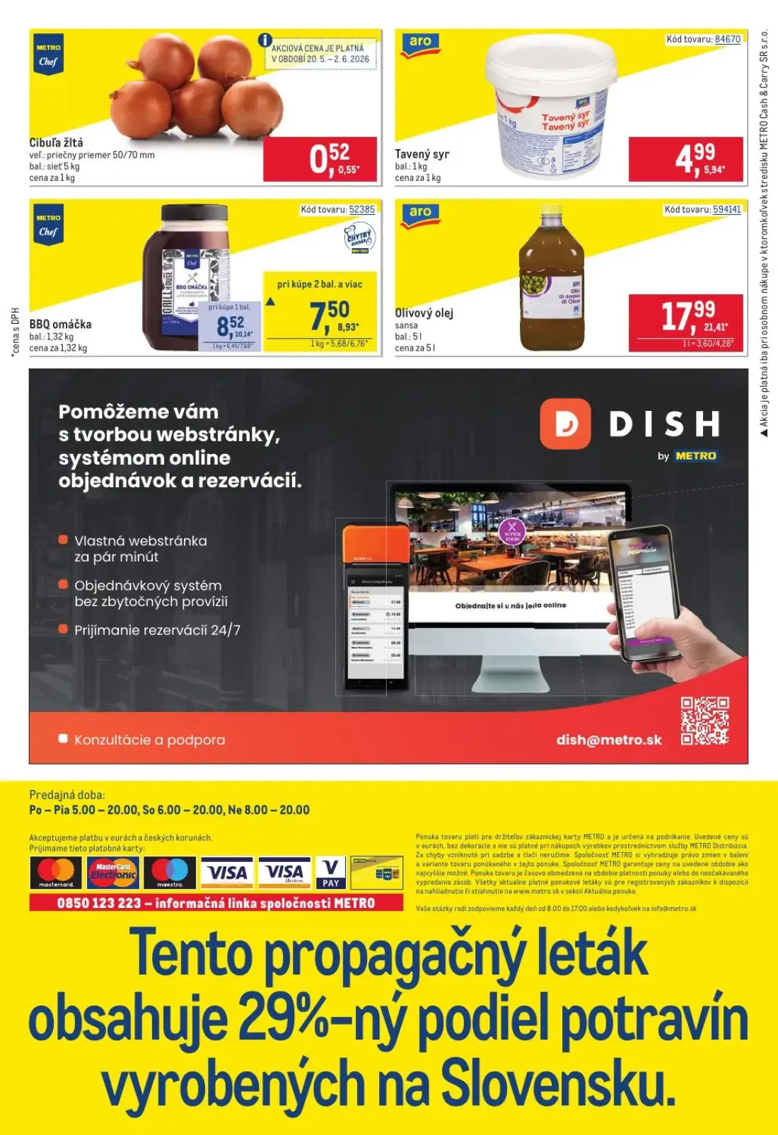 Metro leták, strana 32 z 32 — Olivový olej, BBQ omáčka, Tavený syr