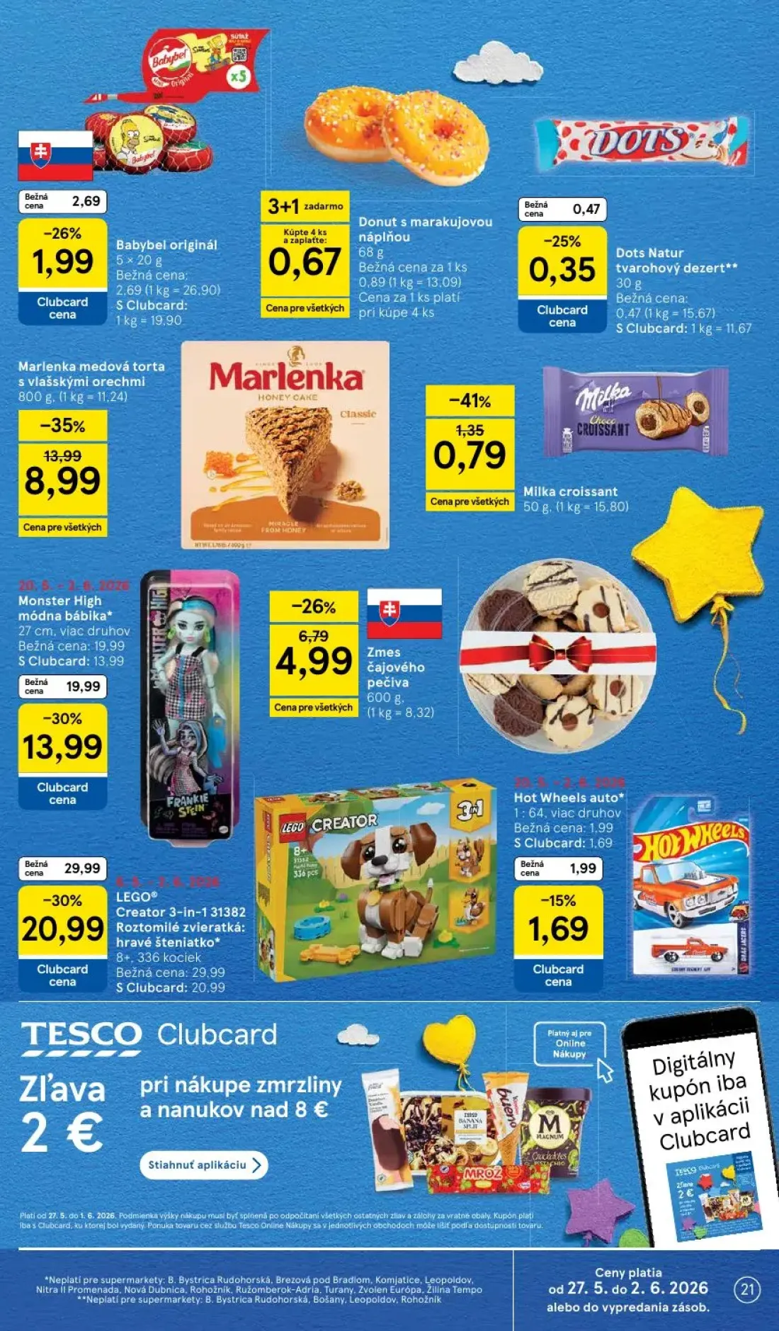 Tesco Supermarket leták, strana 21 z 30 — Dots Natur tvarohový dezert