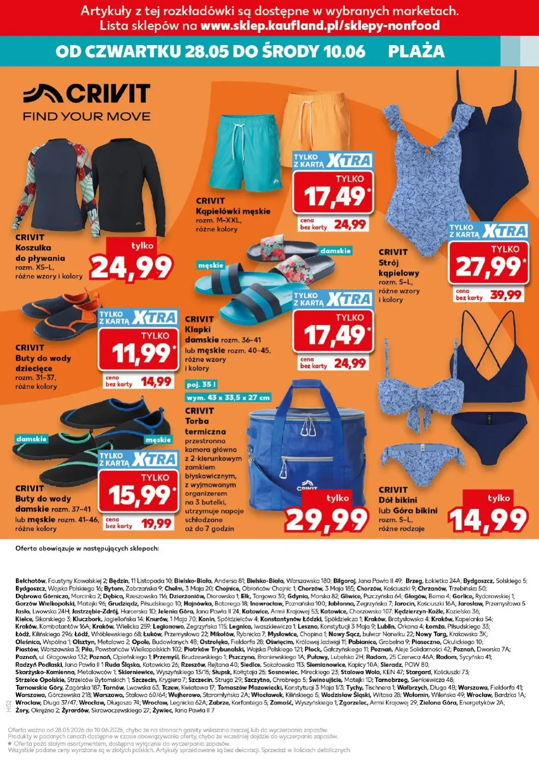 Kaufland gazetka, strona 17 z 18 — CRIVIT Strój kąpielowy, CRIVIT Kąpielówki męskie, CRIVIT Klapki