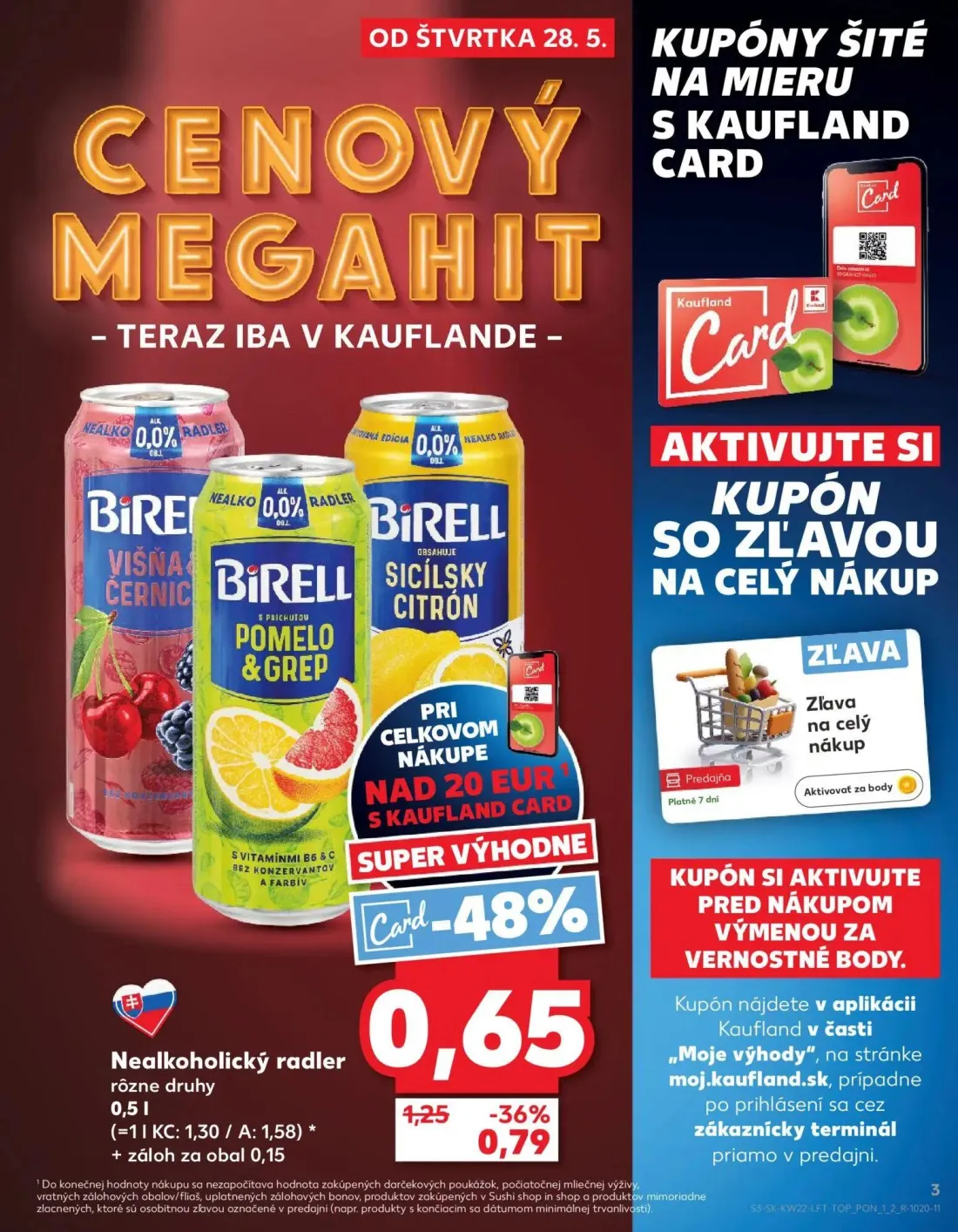 Kaufland leták, strana 3 z 72 — Birell Nealkoholický radler
