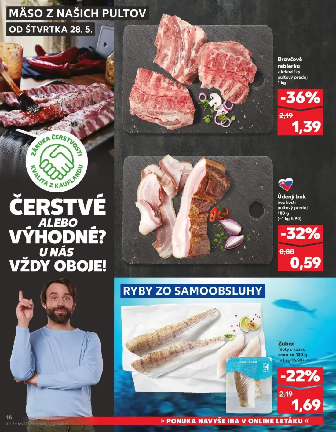 Kaufland leták, strana 16 z 72 — Zubáč filety s kožou