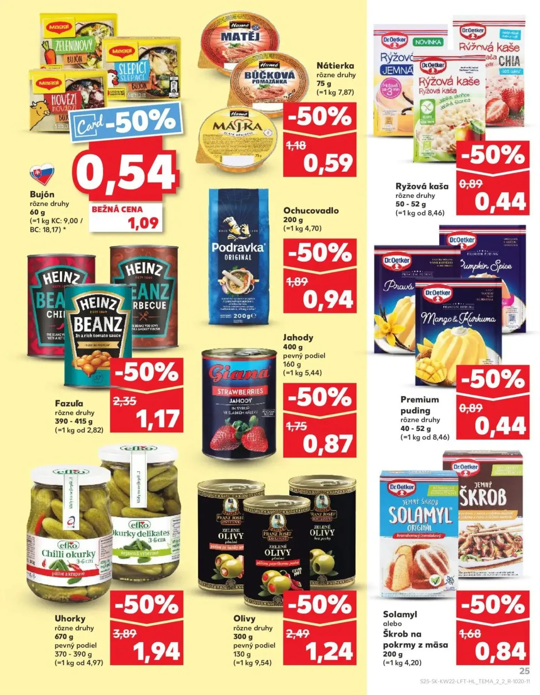 Kaufland leták, strana 25 z 72 — Solamyl alebo Škrob na pokrmy z mäsa Dr. Oetker