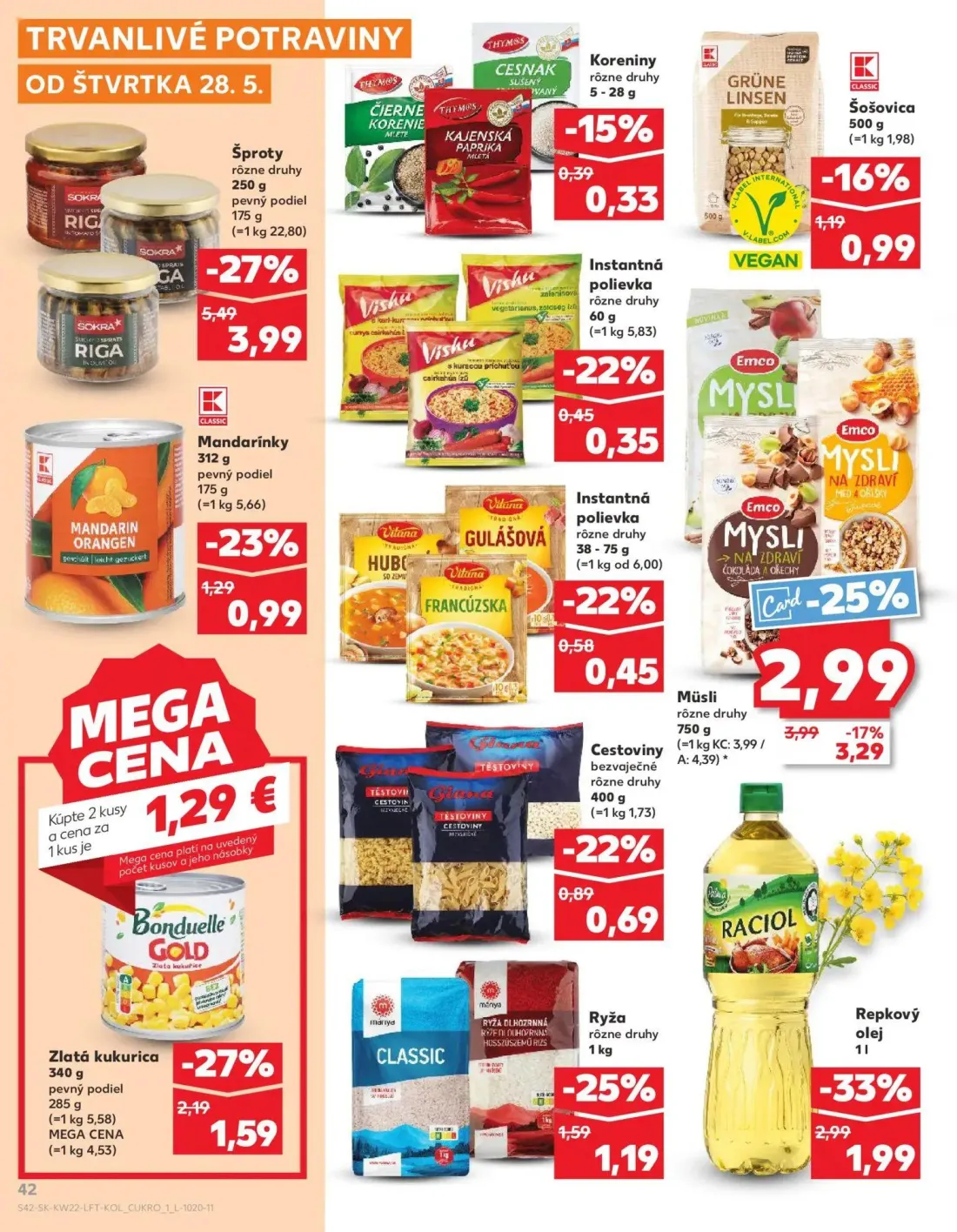 Kaufland leták, strana 42 z 72 — Šproty