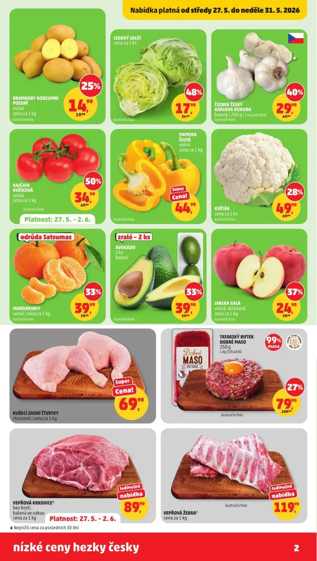 PENNY leták, strana 2 z 31 — RAJČATA KEŘÍKOVÁ, PAPRIKA ŽLUTÁ