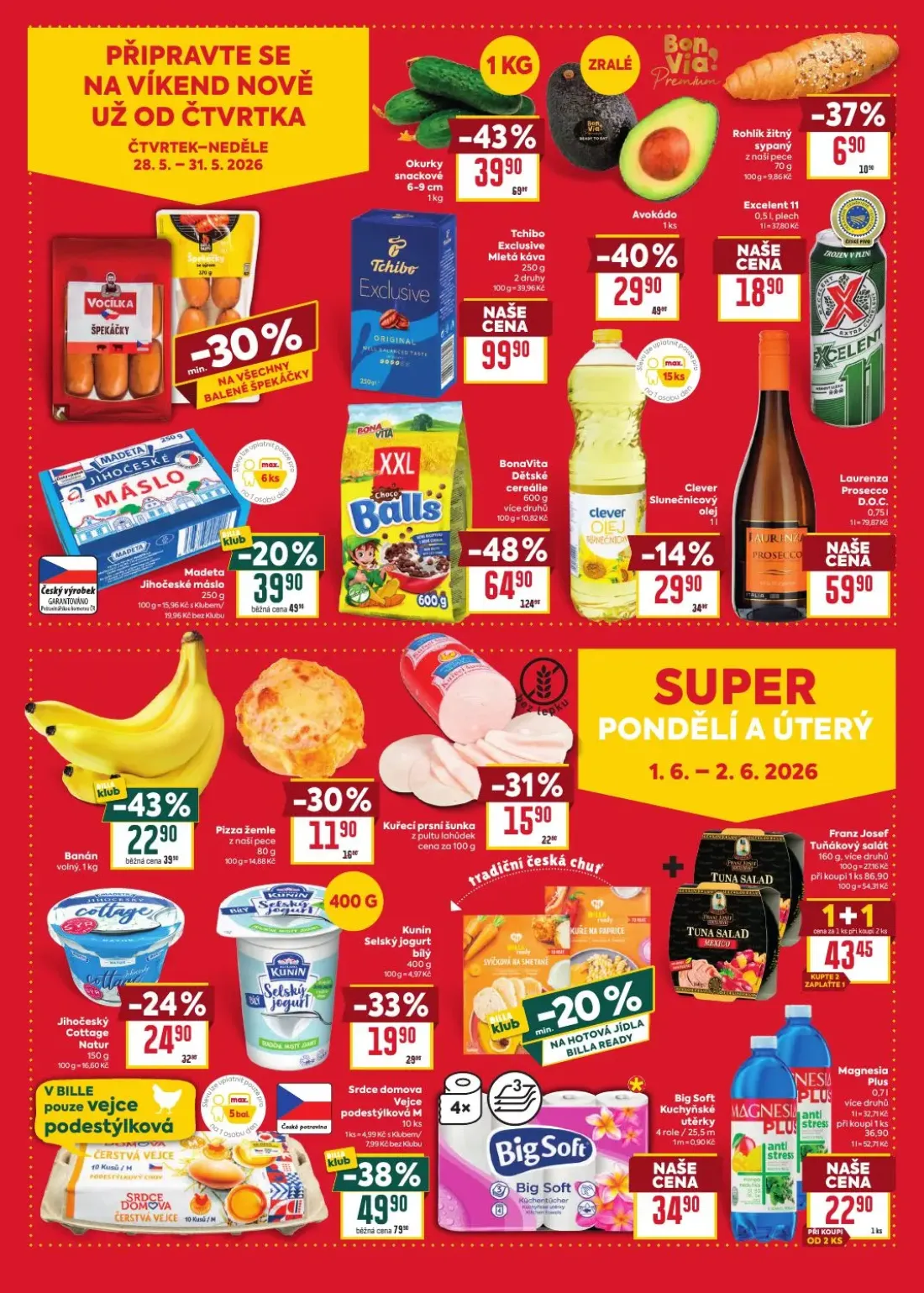Billa leták, strana 4 z 4 — BonaVita Dětské cereálie, Okurky snackové