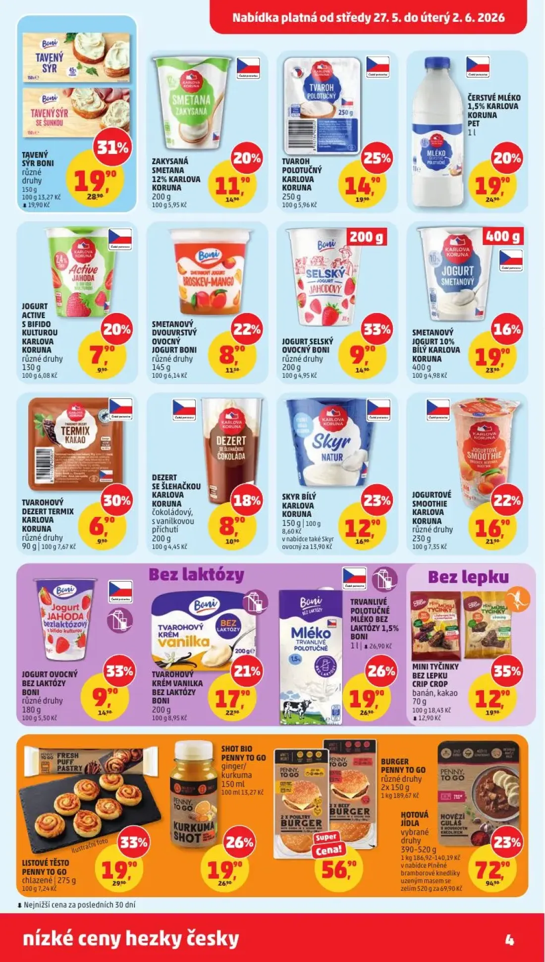 PENNY leták, strana 4 z 31 — ČERSTVÉ MLÉKO 1,5% KARLOVA KORUNA