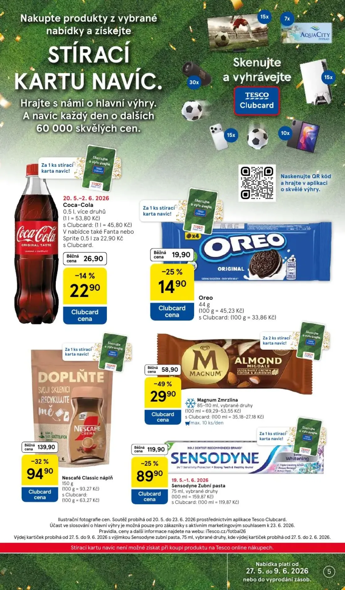 Tesco Supermarket leták, strana 5 z 10 — Magnum Zmrzlina, Oreo