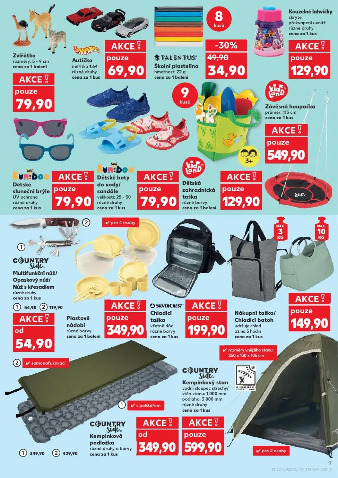 Kaufland leták, strana 9 z 10 — Kempinkový stan