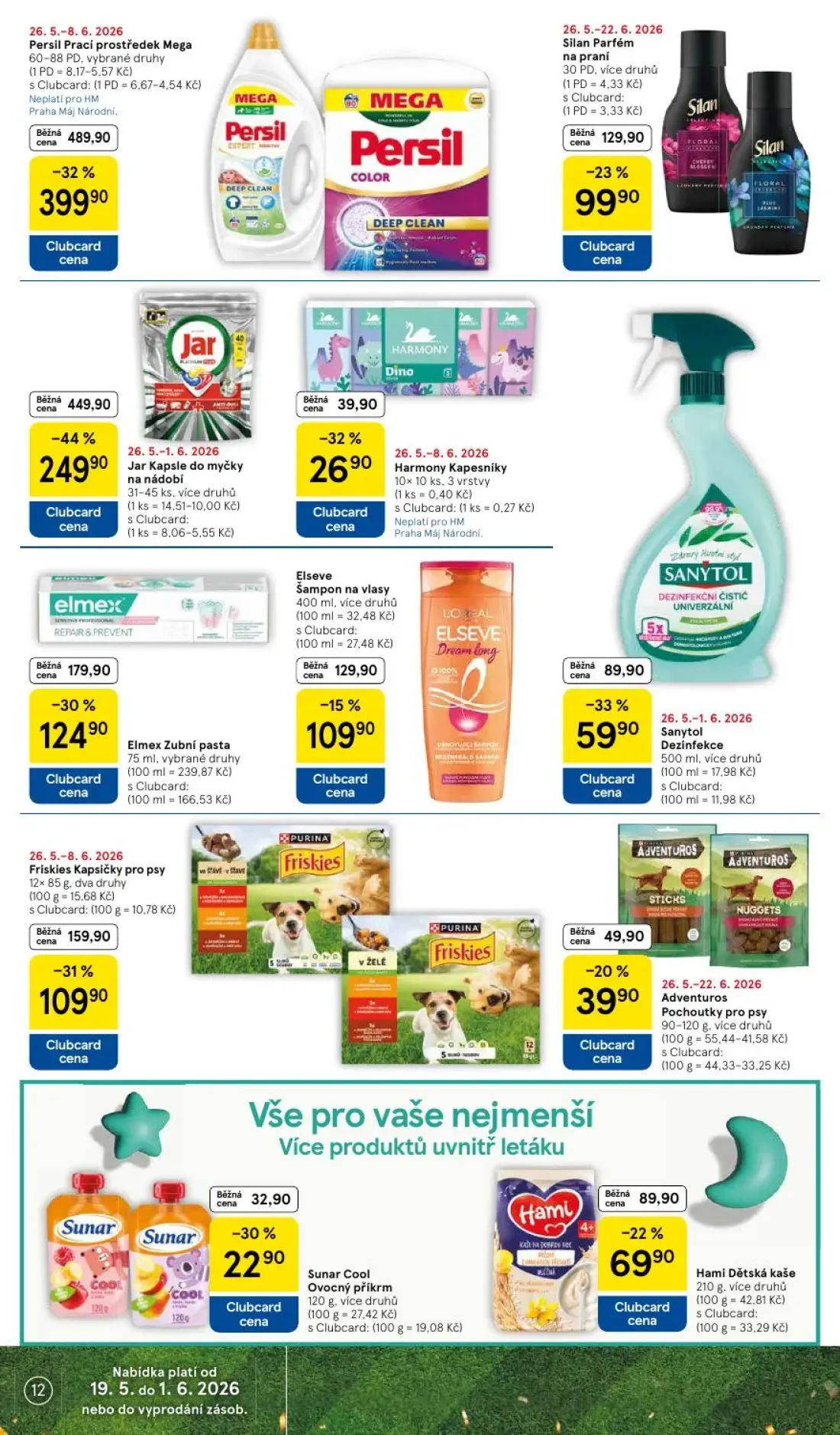 Tesco leták, strana 12 z 37 — Jar Kapsle do myčky na nádobí, Persil Prací prostředek Mega, Friskies Kapsičky pro psy