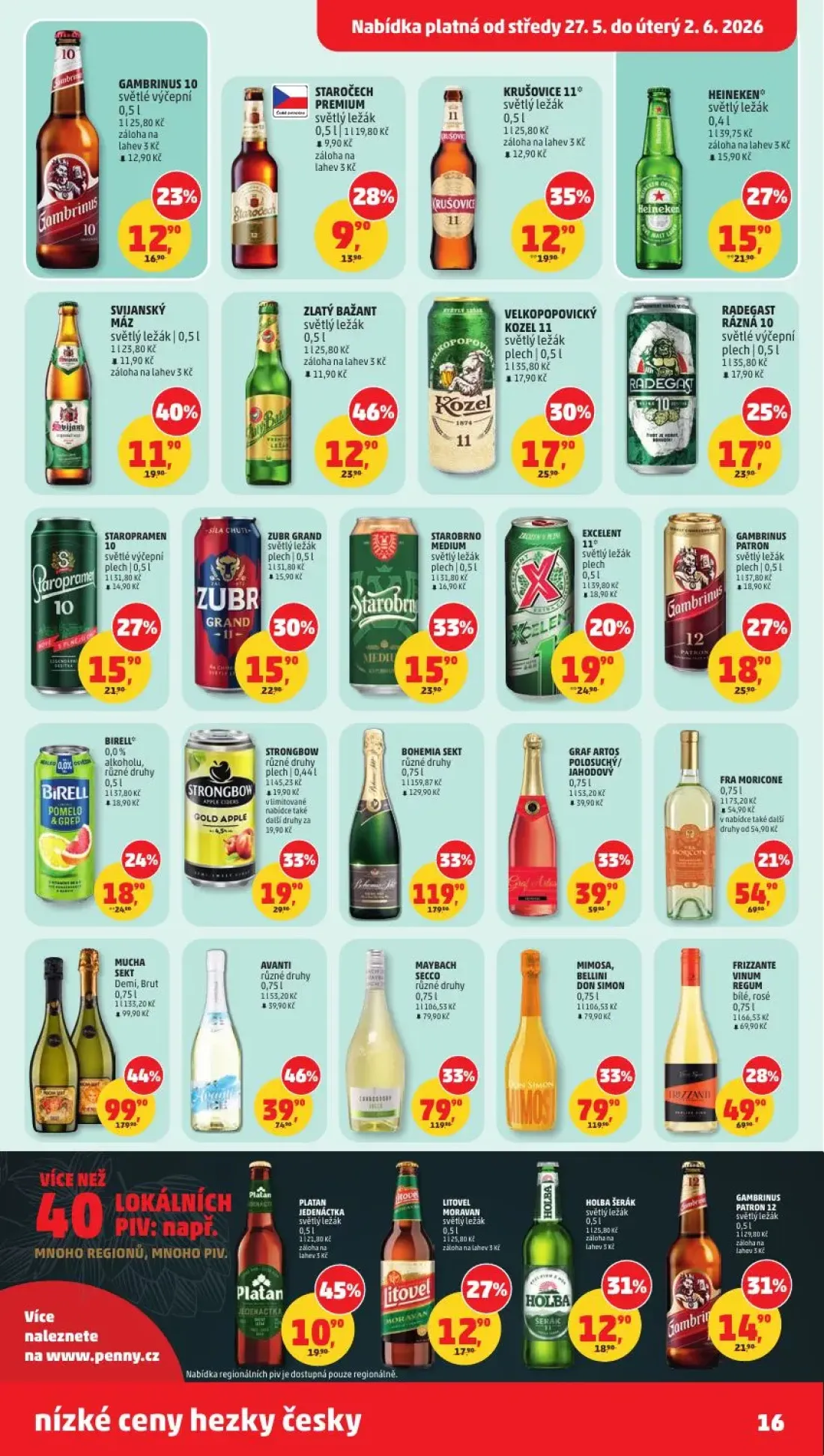 PENNY leták, strana 16 z 31 — BOHEMIA SEKT různé druhy