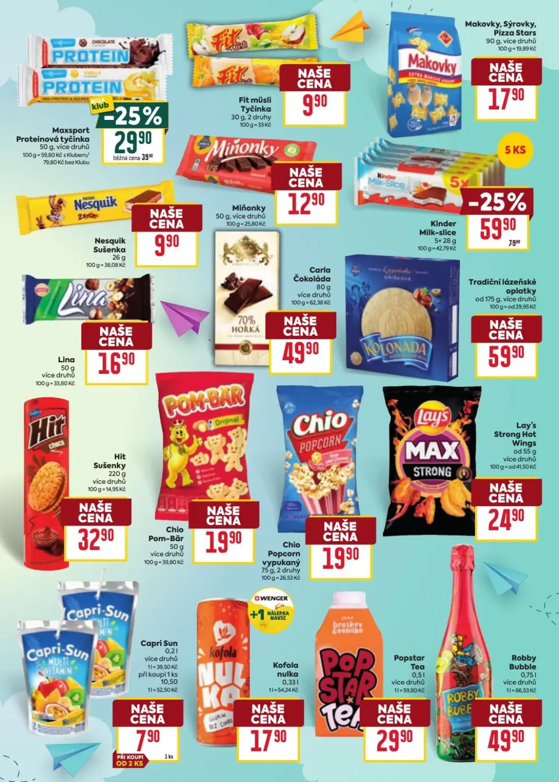 Billa leták, strana 13 z 34 — Capri Sun, Chio Pom-Bär, Chio Popcorn vypukaný