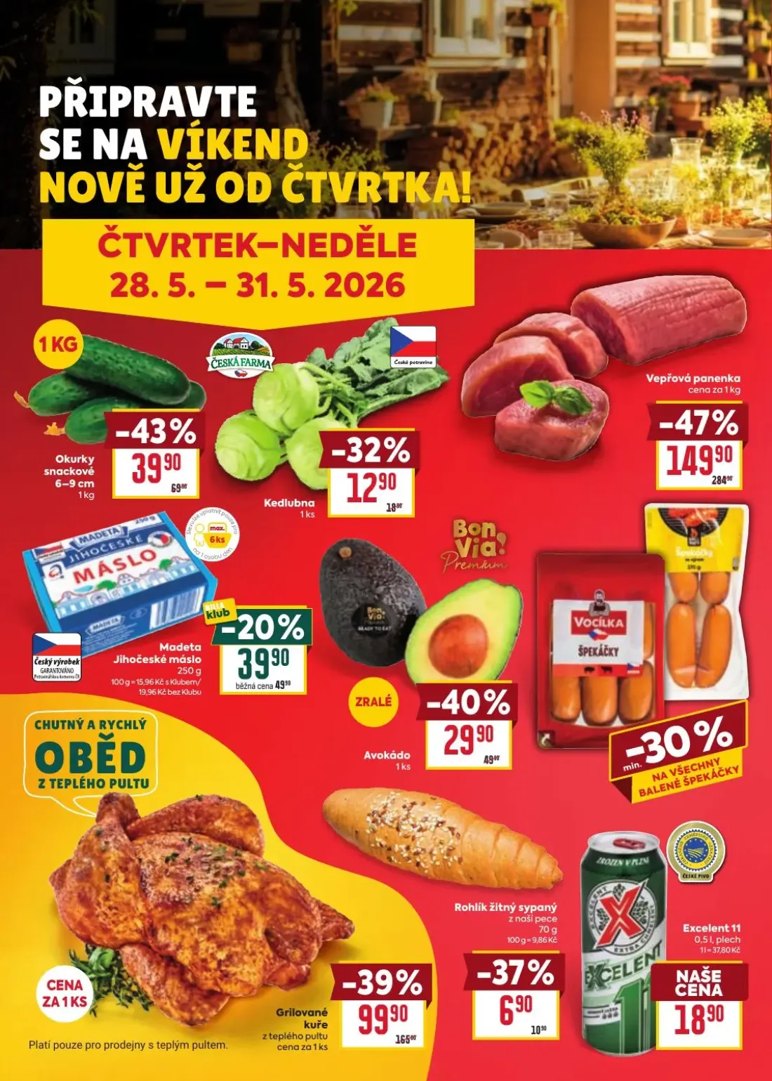 Billa leták, strana 28 z 34 — Grilované kuře z teplého pultu
