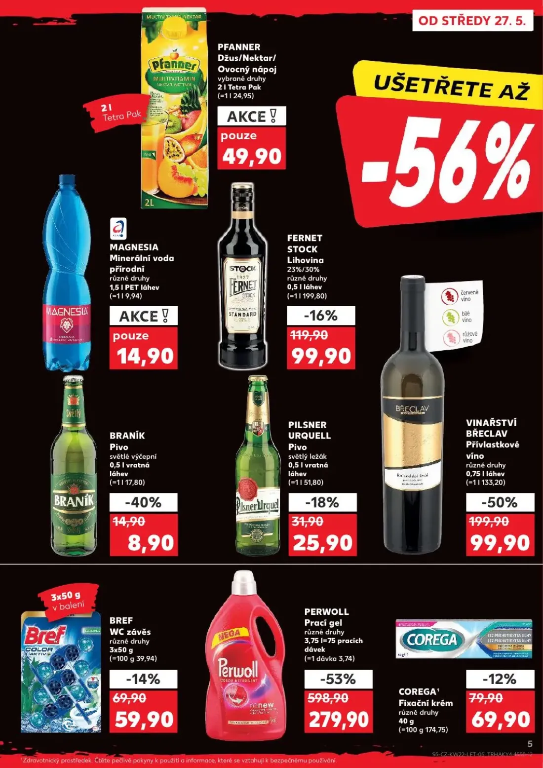 Kaufland leták, strana 5 z 52 — PFANNER Džus/Nektar/ Ovocný nápoj