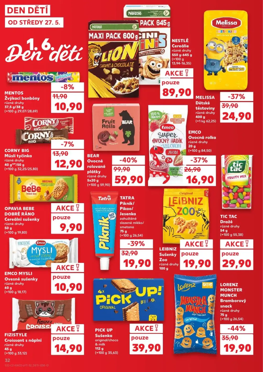 Kaufland leták, strana 32 z 52 — NESTLÉ Cereálie