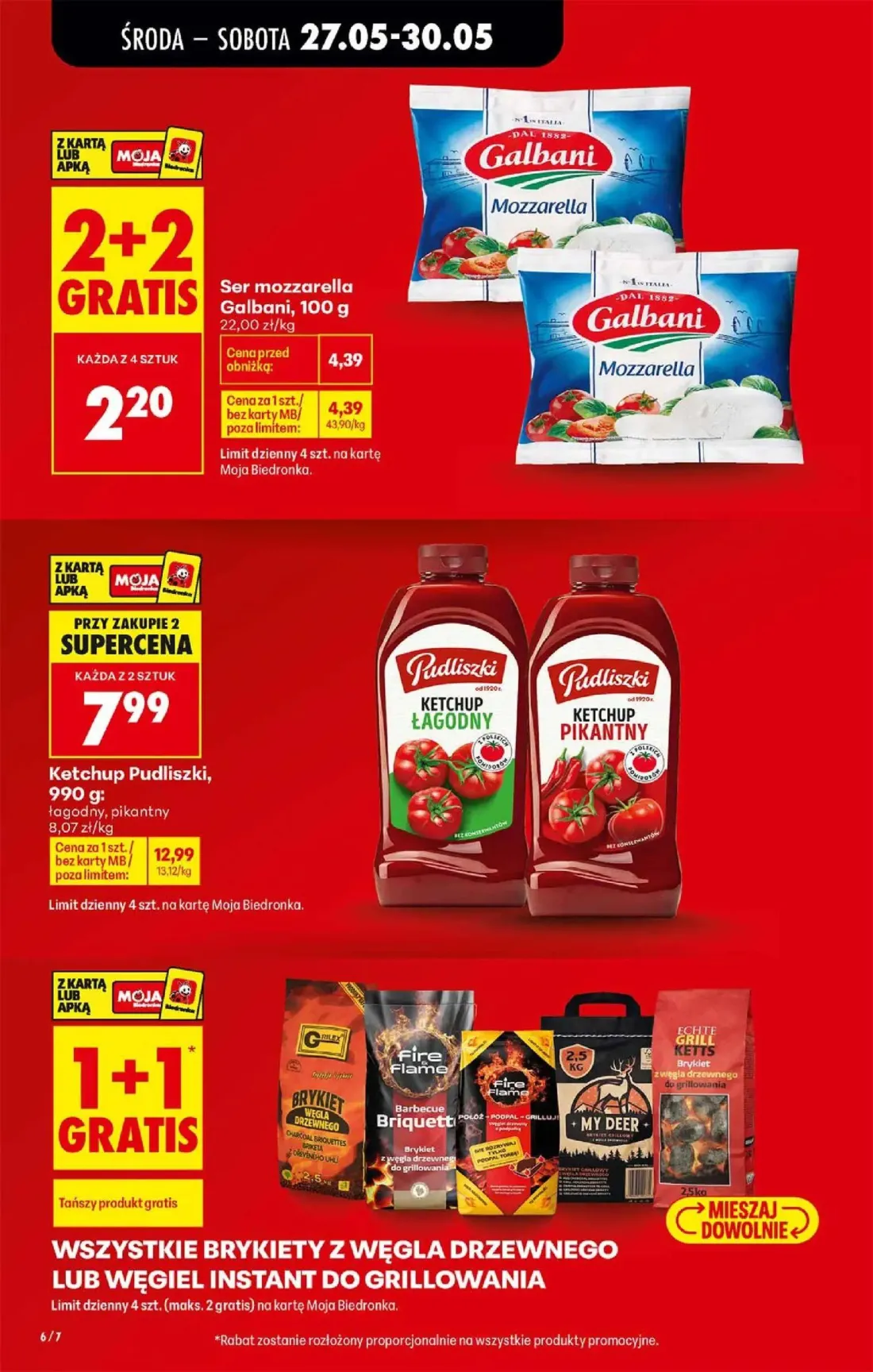 Biedronka gazetka, strona 6 z 72 — Ketchup Pudliszki, Ser mozzarella Galbani