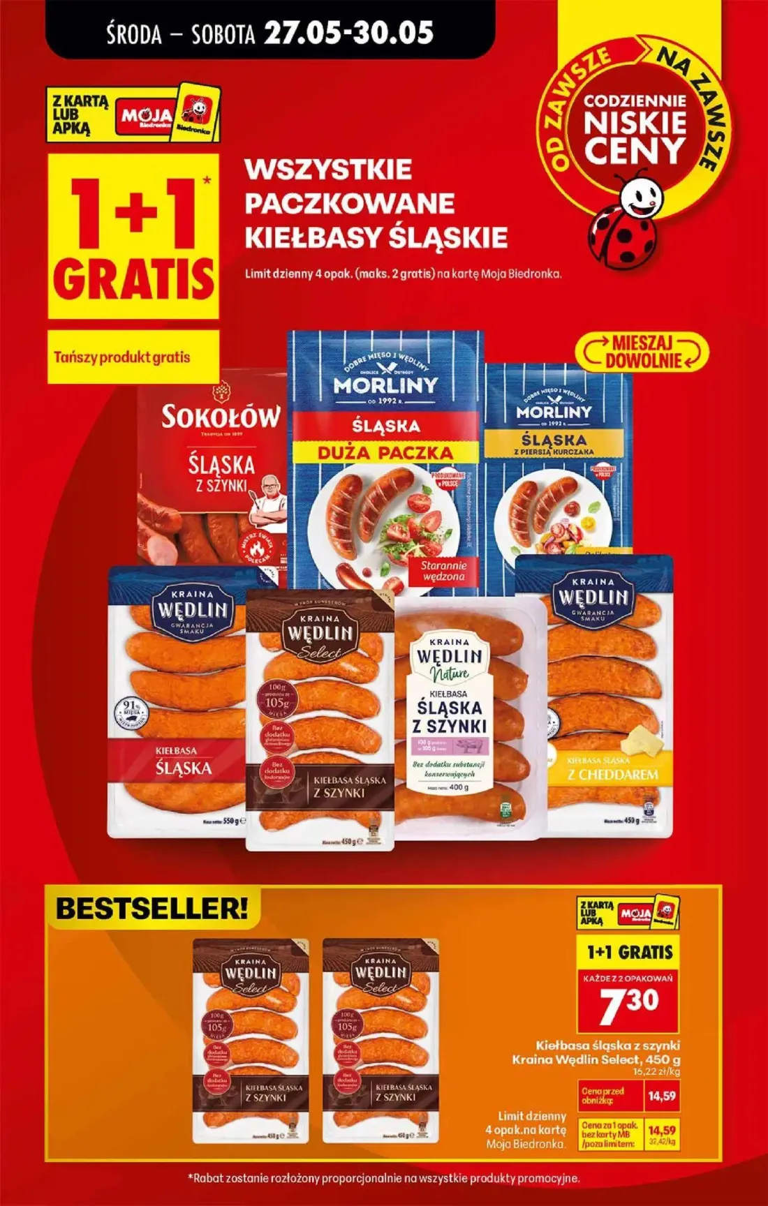 Biedronka gazetka, strona 7 z 72 — Kiełbasa śląska z szynki Kraina Wędlin Select