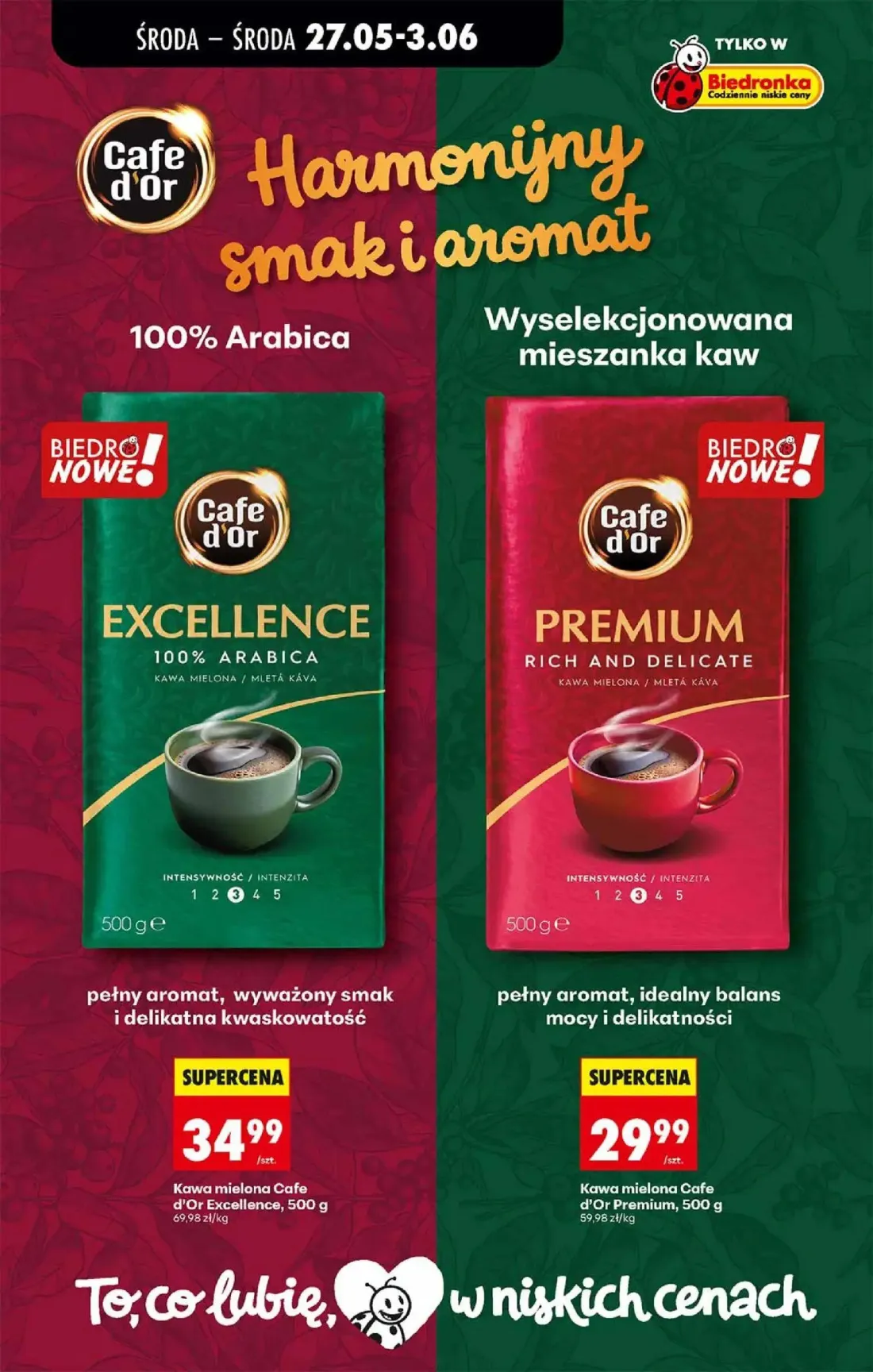 Biedronka gazetka, strona 65 z 72 — Kawa mielona Cafe d'Or Excellence, Kawa mielona Cafe d'Or Premium