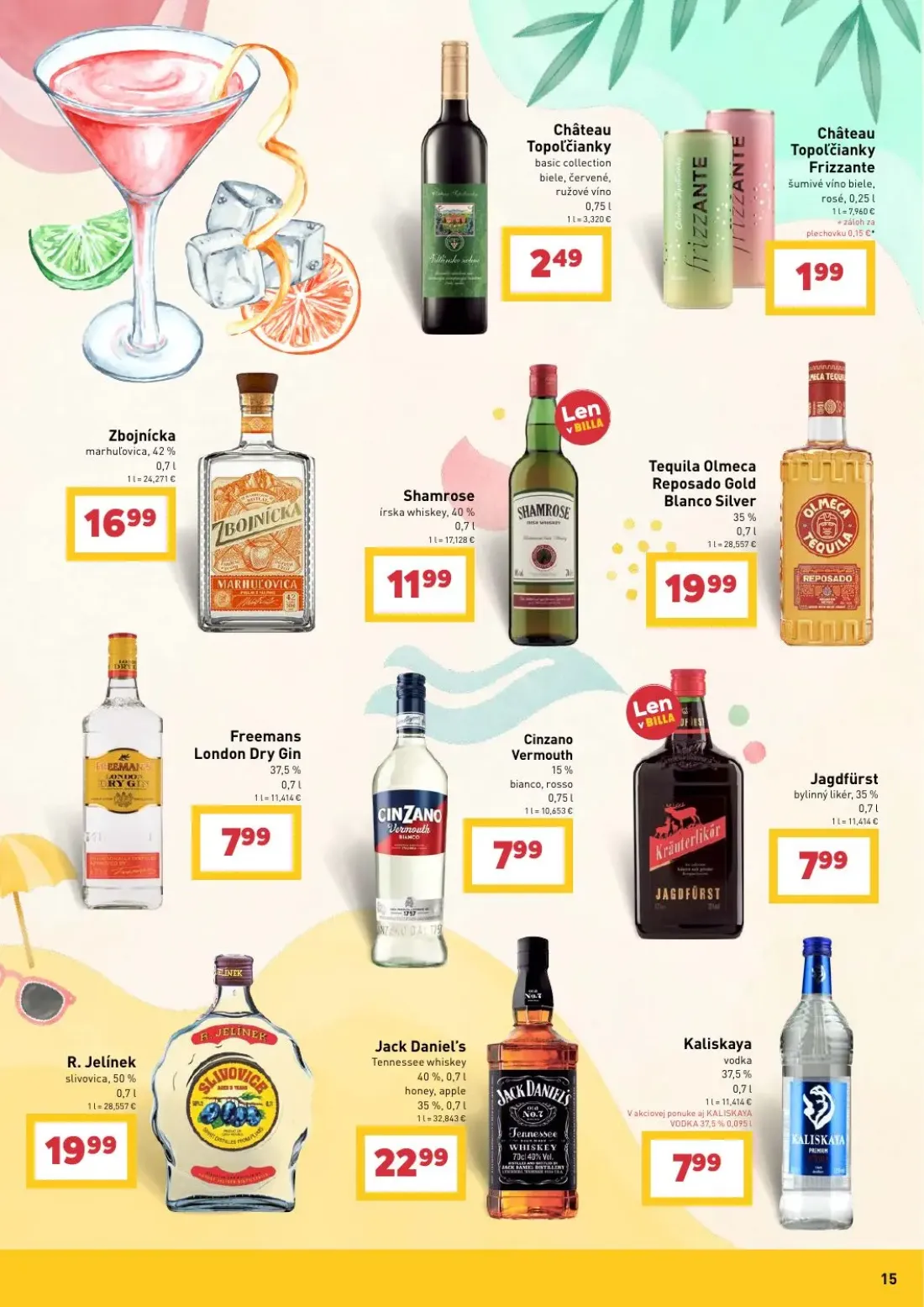 Billa leták, strana 15 z 16 — Château Topoľčianky basic collection, Château Topoľčianky Frizzante