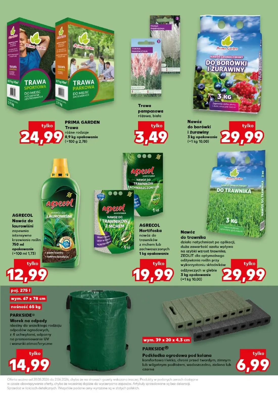 Kaufland gazetka, strona 3 z 22 — PRIMA GARDEN Trawa różne rodzaje, Trawa pampasowa różowa, biała, Nawóz do trawnika