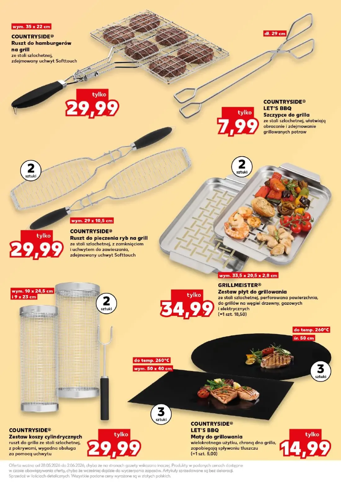 Kaufland gazetka, strona 19 z 22 — Szczypce do grilla, Maty do grillowania