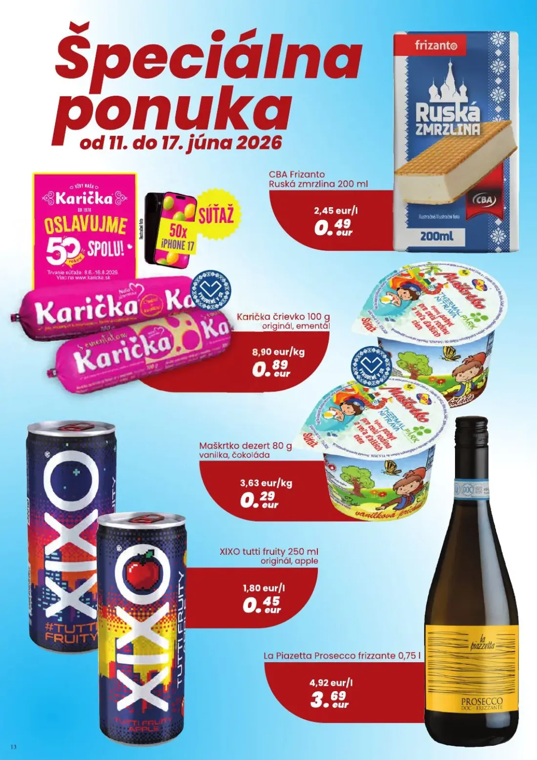 Cba Komfos leták, strana 13 z 24 — XIXO tutti fruity