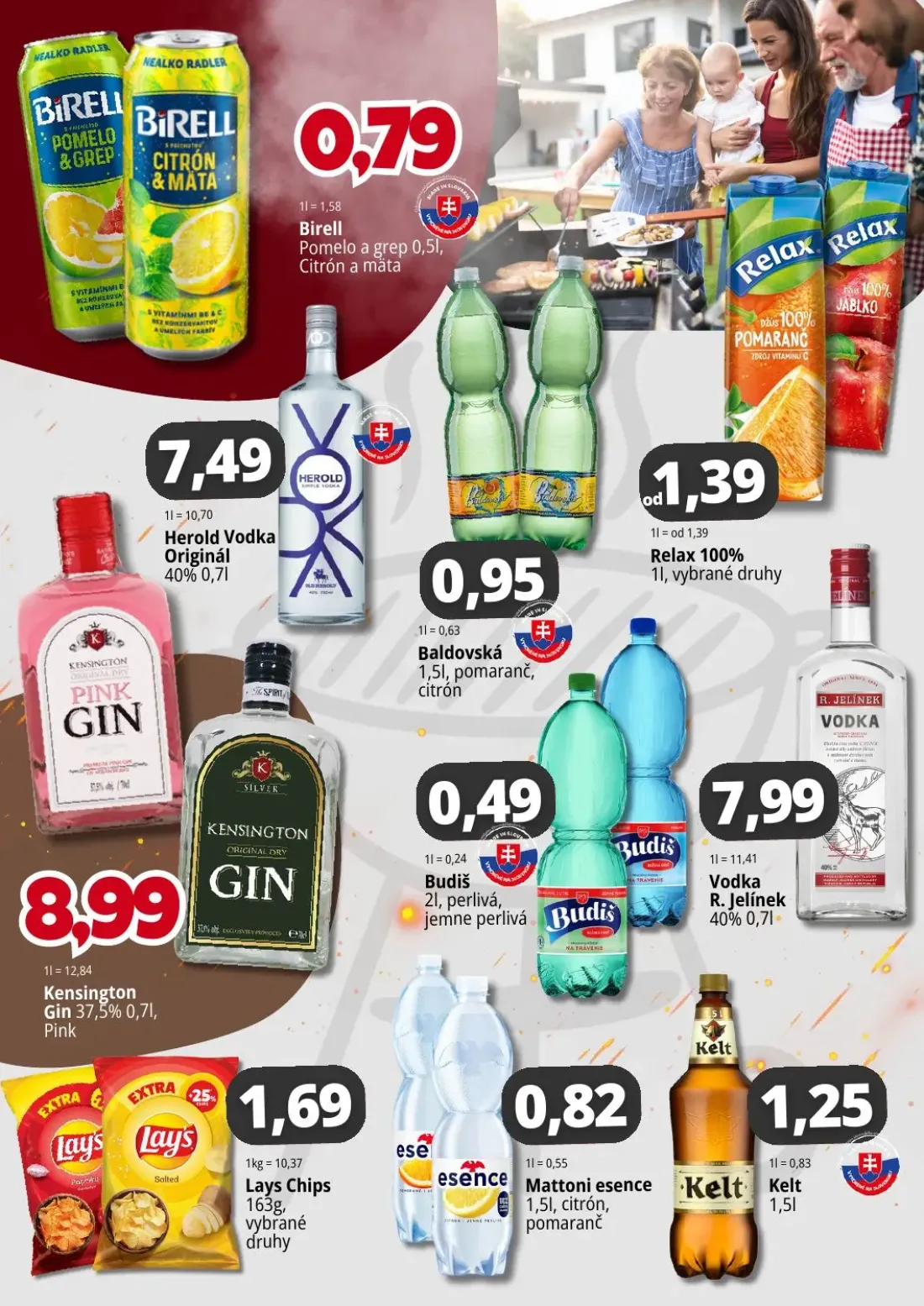 Cba Komfos OC Madaras leták, strana 3 z 4 — Birell Pomelo a grep, Birell Citrón a mäta, Herold Vodka Originál