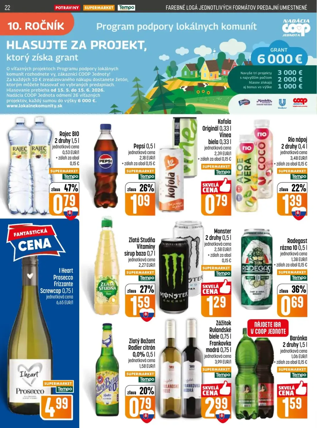 Coop Jednota leták, strana 22 z 28 — Rio nápoj