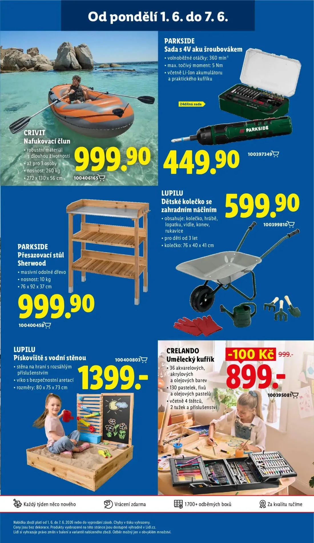 Lidl leták, strana 47 z 51 — LUPILU Dětské kolečko se zahradním náčiním, LUPILU Pískoviště s vodní stěnou