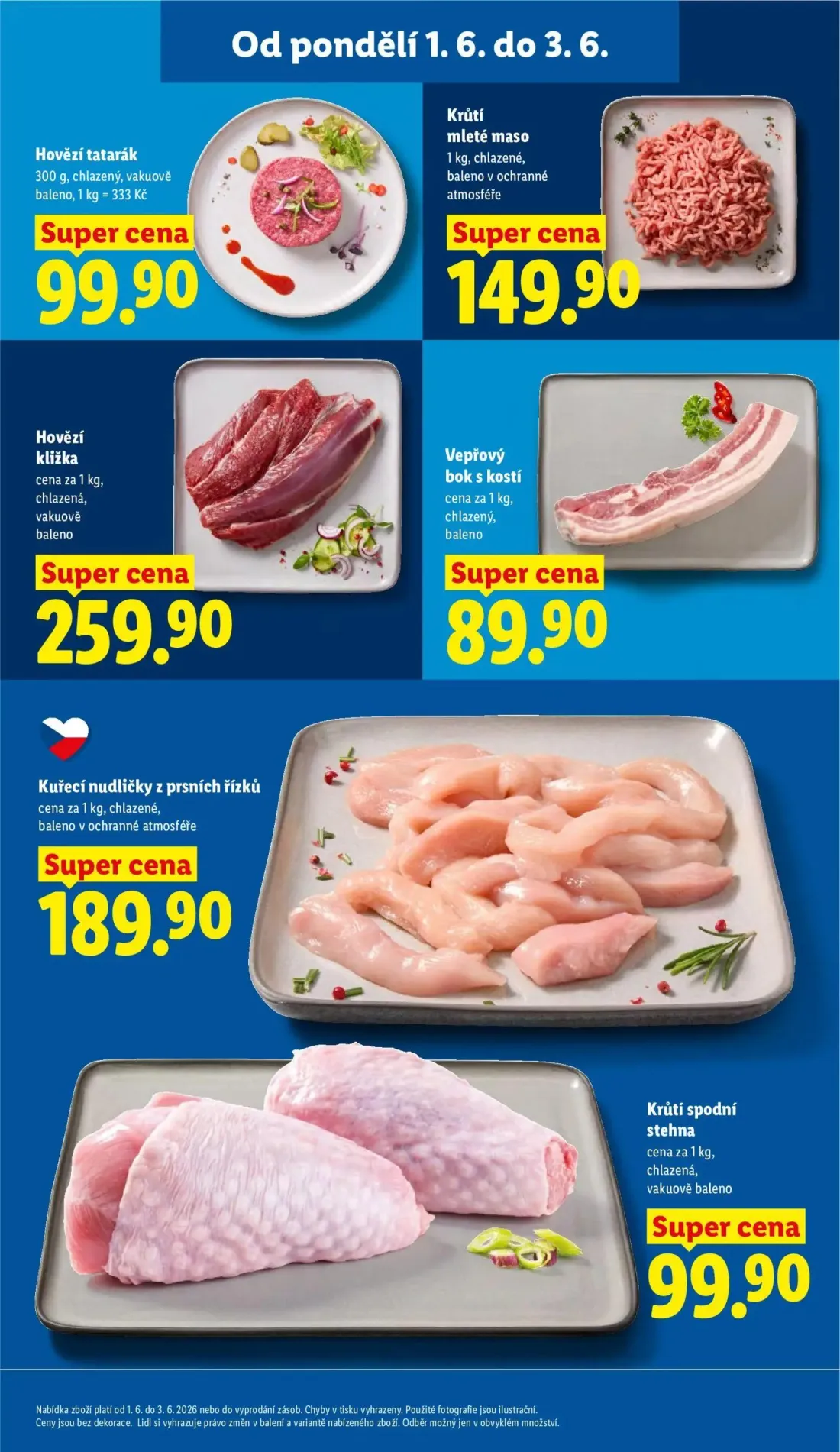 Lidl leták, strana 13 z 53 — Krůtí mleté maso, Hovězí kližka, Vepřový bok s kostí