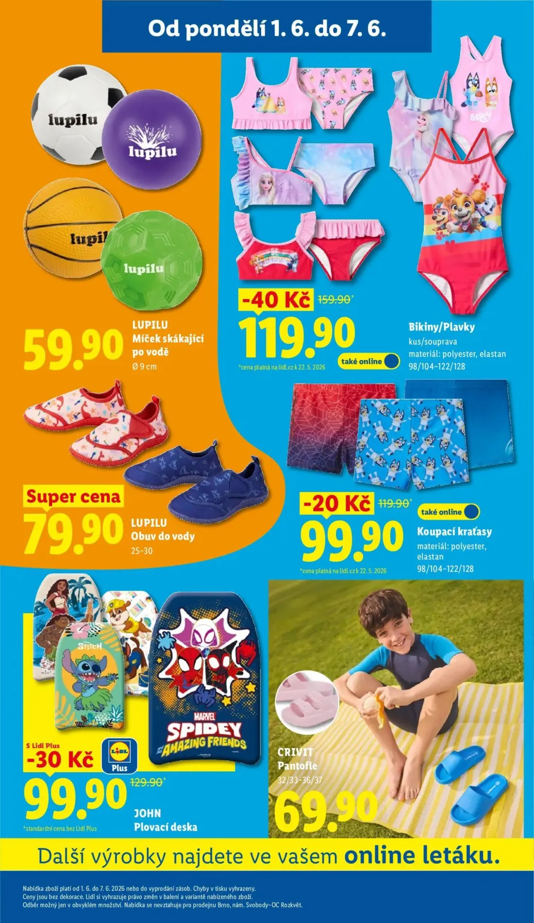 Lidl leták, strana 41 z 53 — Bikiny/Plavky, Plovací deska, Koupací kraťasy