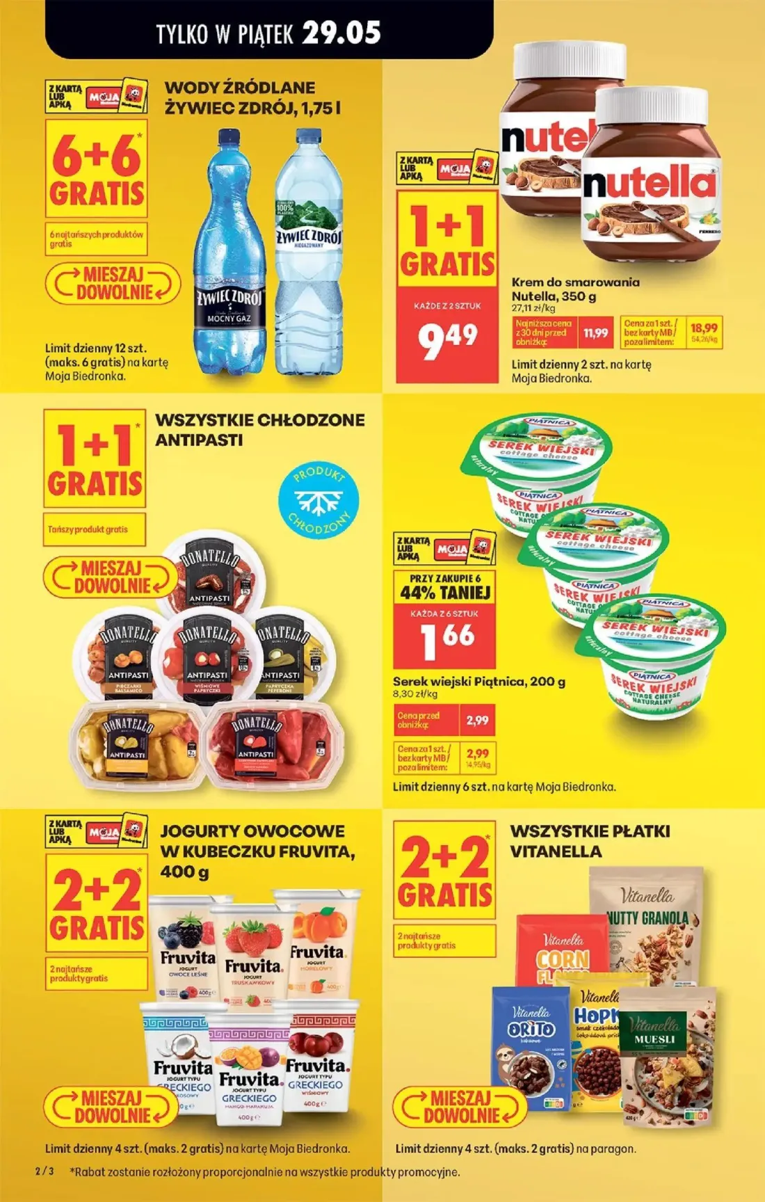 Biedronka gazetka, strona 4 z 40 — Krem do smarowania Nutella, Serek wiejski Piątnica