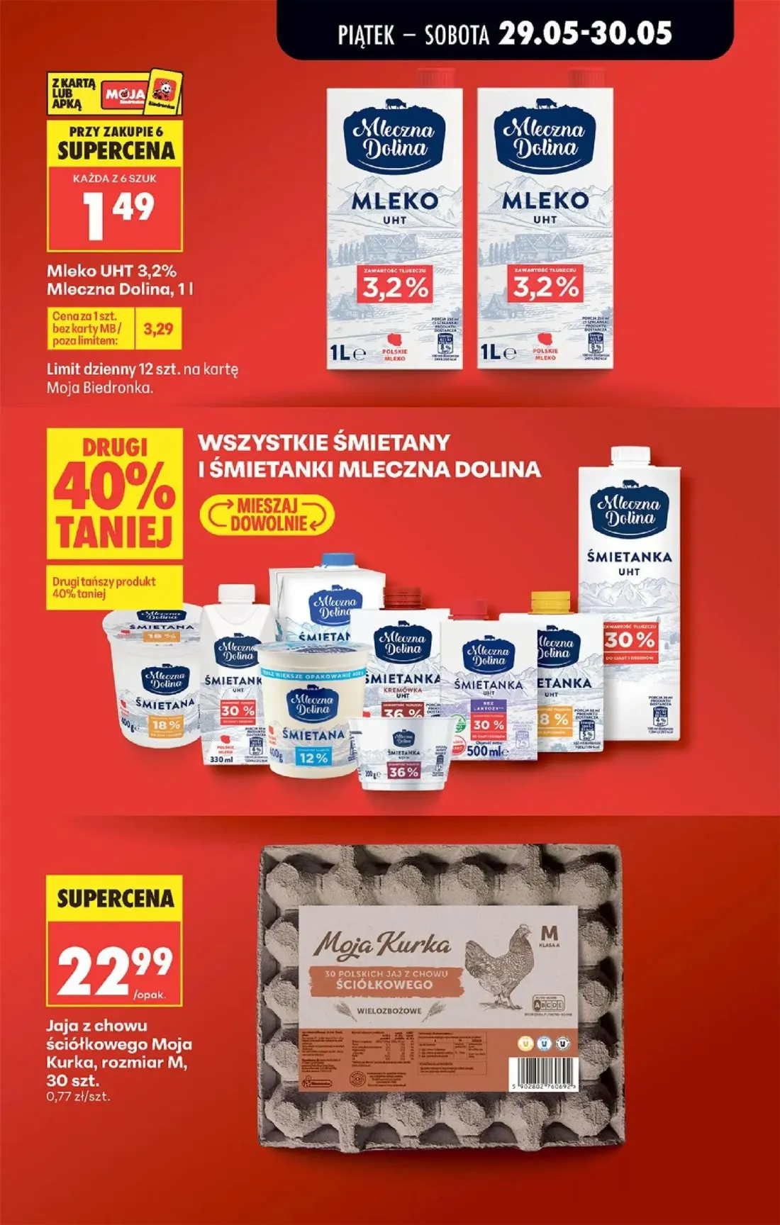 Biedronka gazetka, strona 7 z 40 — Mleko UHT 3,2% Mleczna Dolina