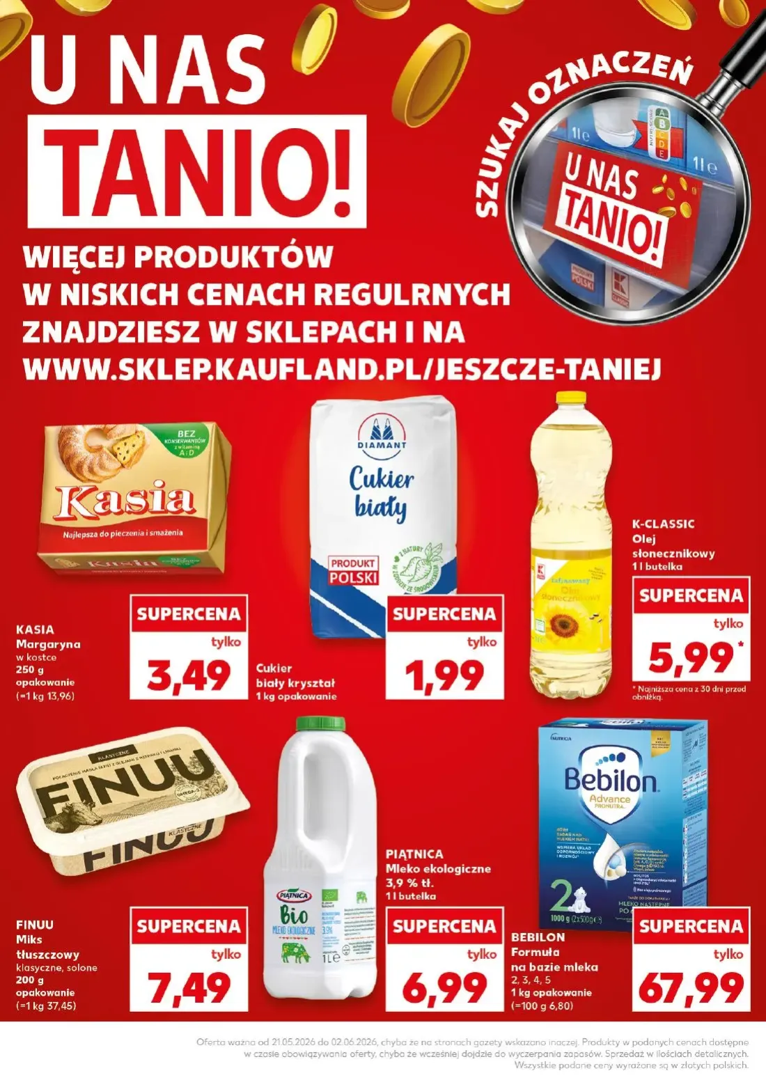 Kaufland gazetka, strona 10 z 10 — KASIA Margaryna w kostce, Cukier biały kryształ, K-CLASSIC Olej słonecznikowy